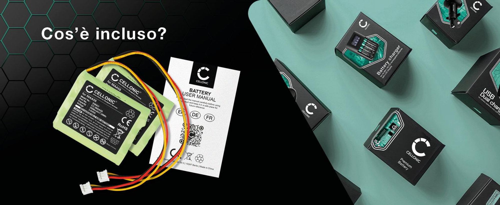 CELLONIC 2x Batteria per Altoparlante Compatibile con Tonies Tonie Box, 50AA5S – (2000mAh, 3.6V)