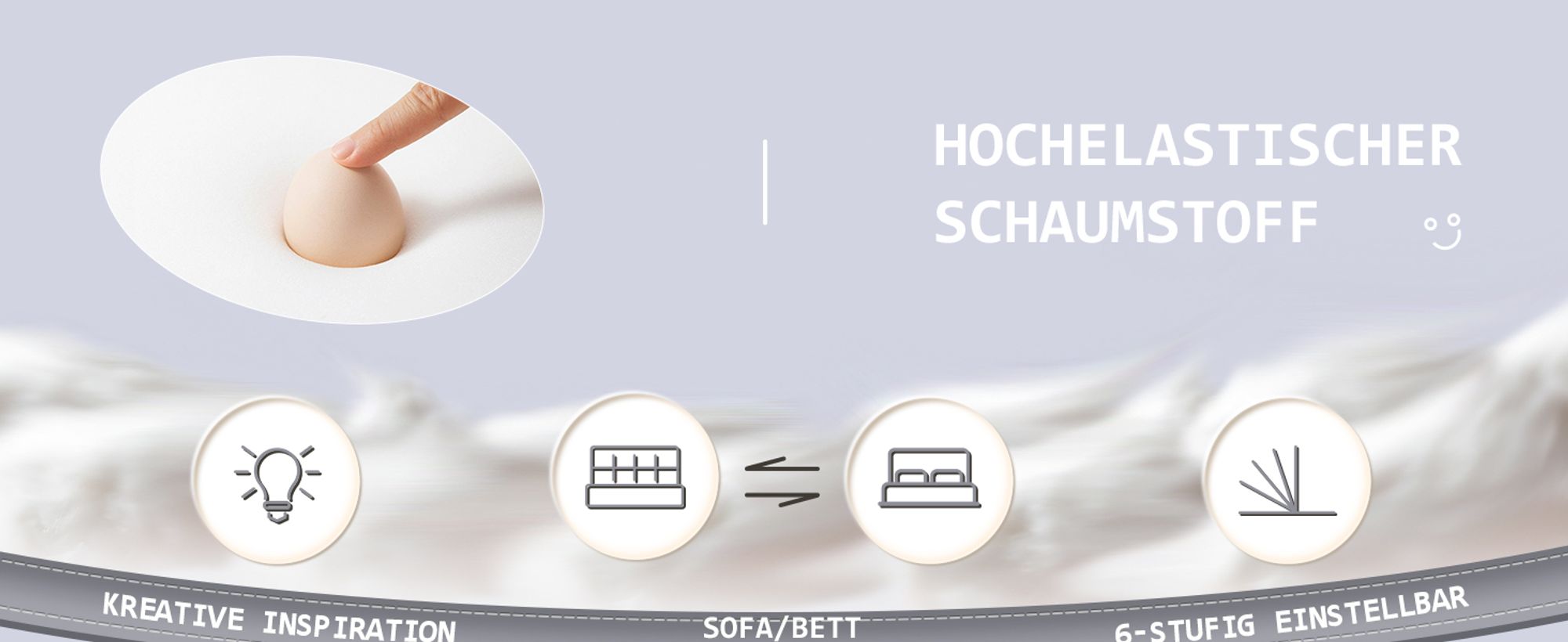 COMHOMA Relaxsessel Bodensofa Klappbar Bodensessel mit Schlaffunktion Lazy Sofa, gepolsert mit 5-stufig Verstellbarer Rückenlehne schwarz