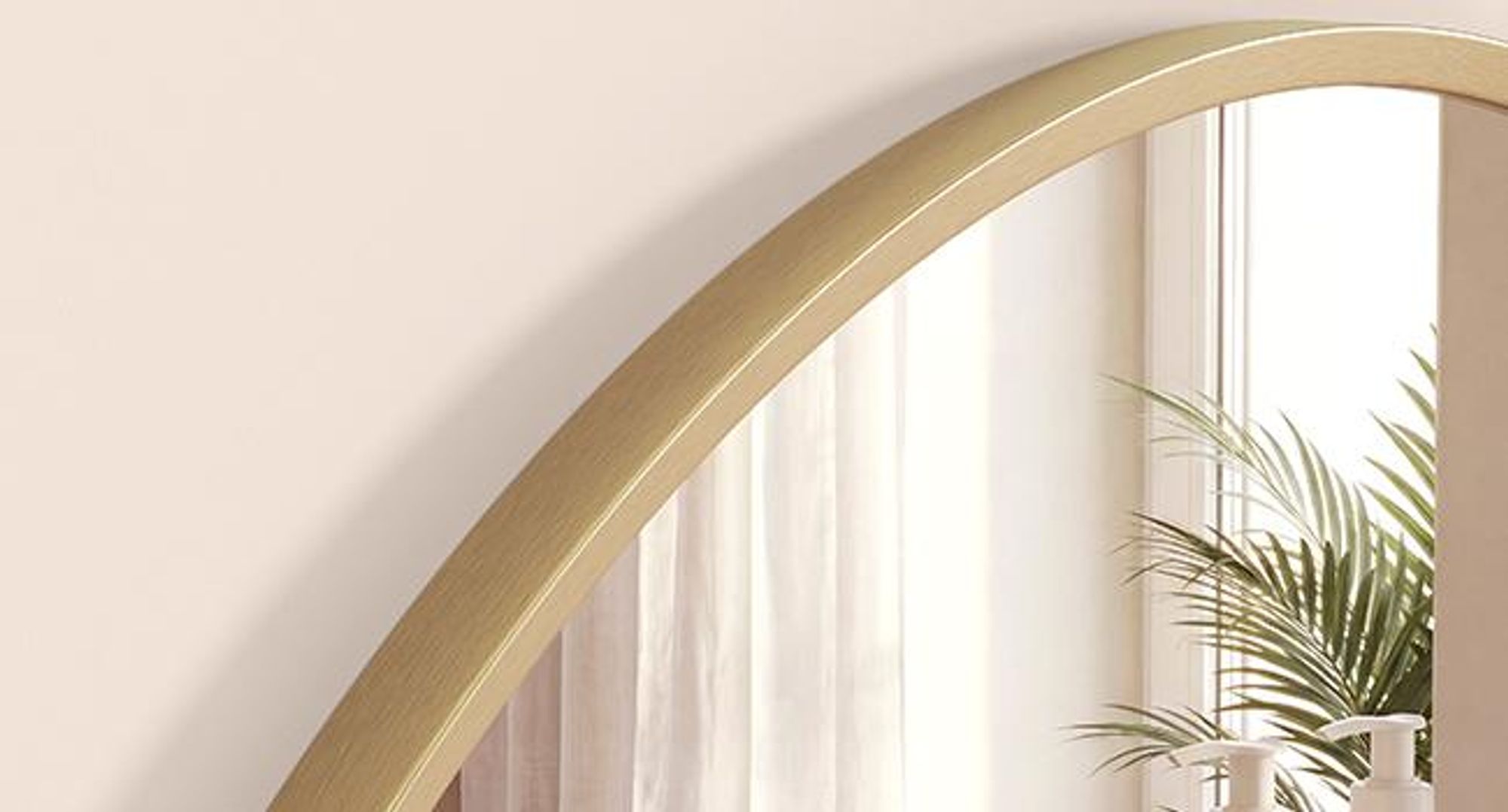 SONGMICS Wandspiegel, Spiegel rund, Metallrahmen, 80 cm d, für Bad, Wohnzimmer, Schlafzimmer, Flur, gold