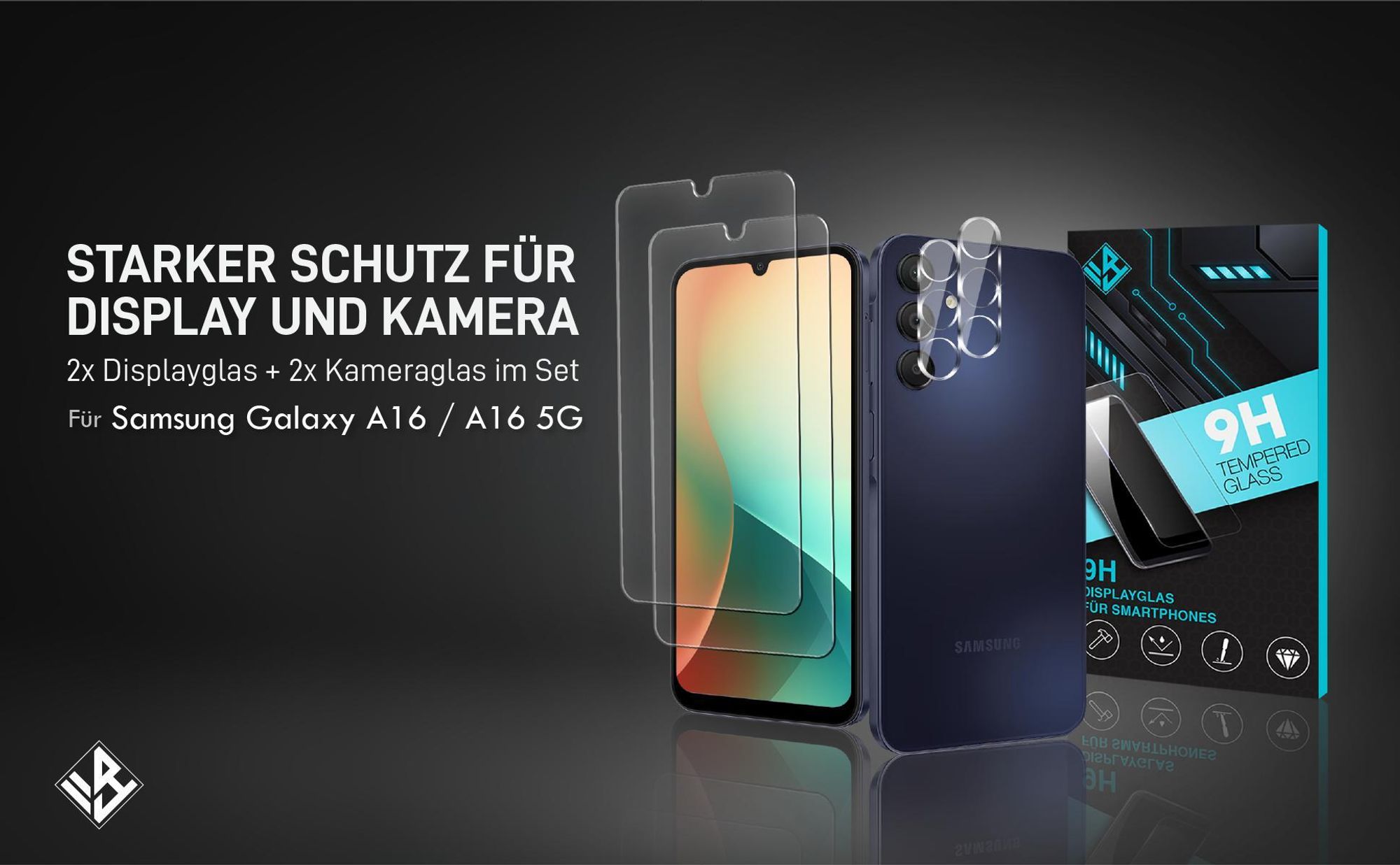 2er Set Kamera & Displayschutzglas für Samsung Galaxy A16 5G in 9H Härte