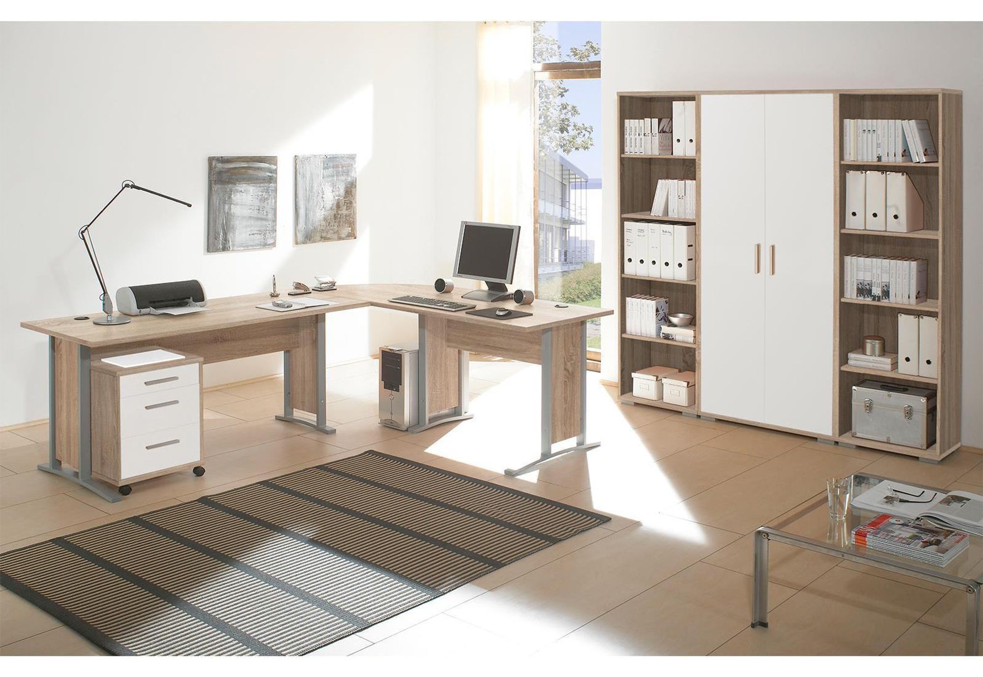 Clermont Büro-Set – komplettes Büromöbel-Set mit individueller Stellmöglichkeit
