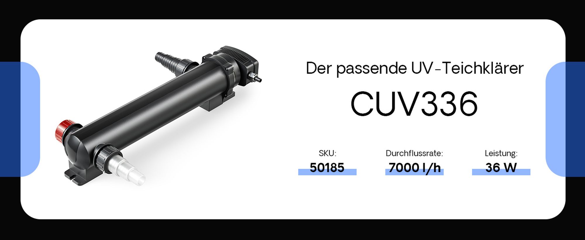 SunSun  CBF-350C Teichfilter bis 90000L Teichvolumen max. 10000L/h 3-Kammer Durchlauffilter Modulteichfilter Teich Filter Biofilter