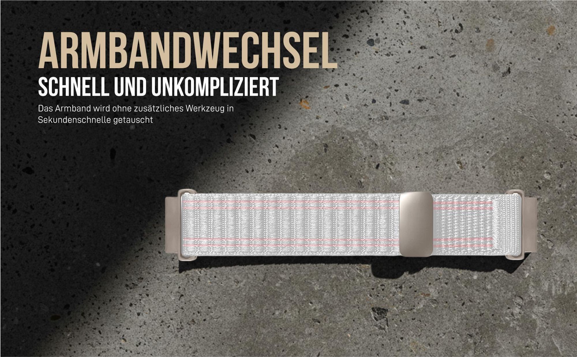 Uhrenarmband in Weiß kompatibel mit Samsung Galaxy Watch6 44mm