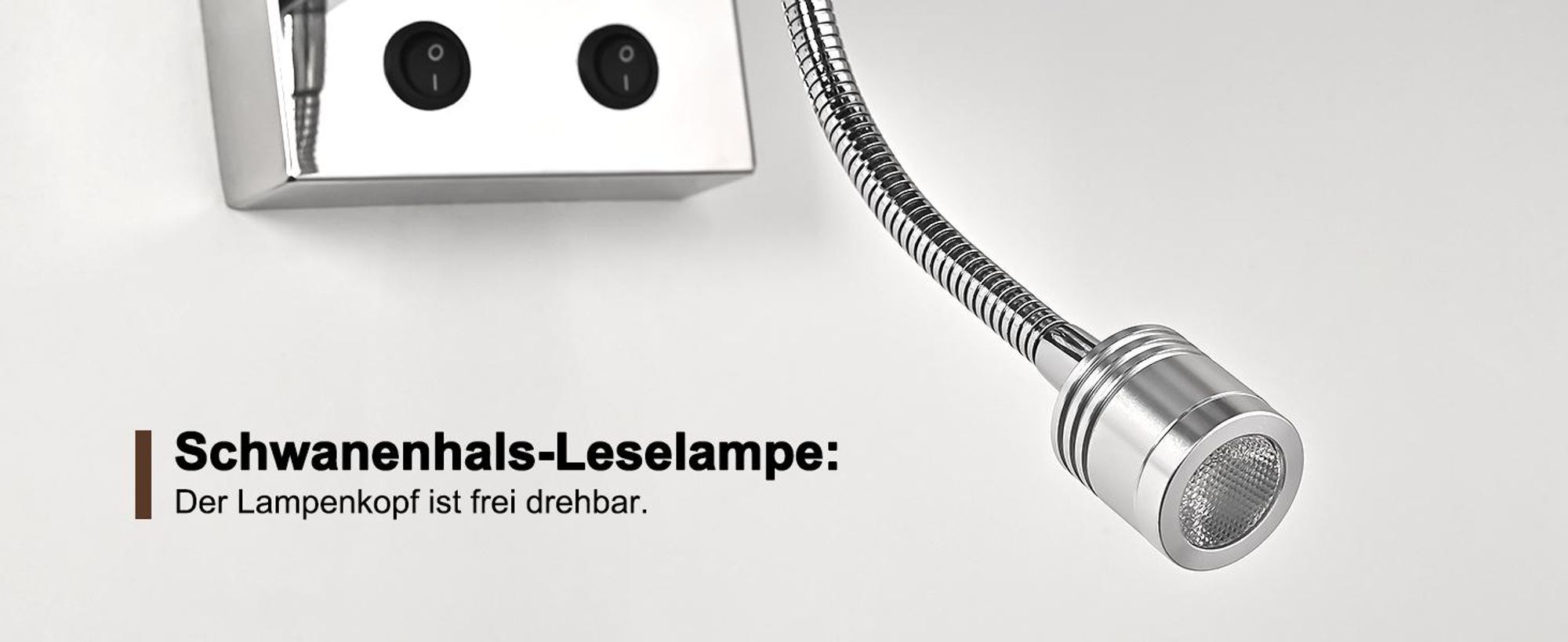 ZMH Wandleuchte Innen Schlafzimmer Wandlampe Wandleuchten Schwarz LED 360° Schwenkbar Leselampe Stoffschirm E27 Beleuchtung Schalter für Hotel Flur