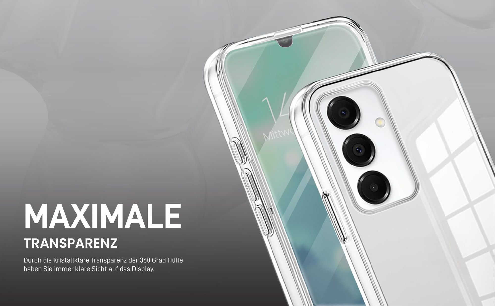 Transparentes 360 Grad Cover Front Back für Samsung Galaxy A17 / A17 5G