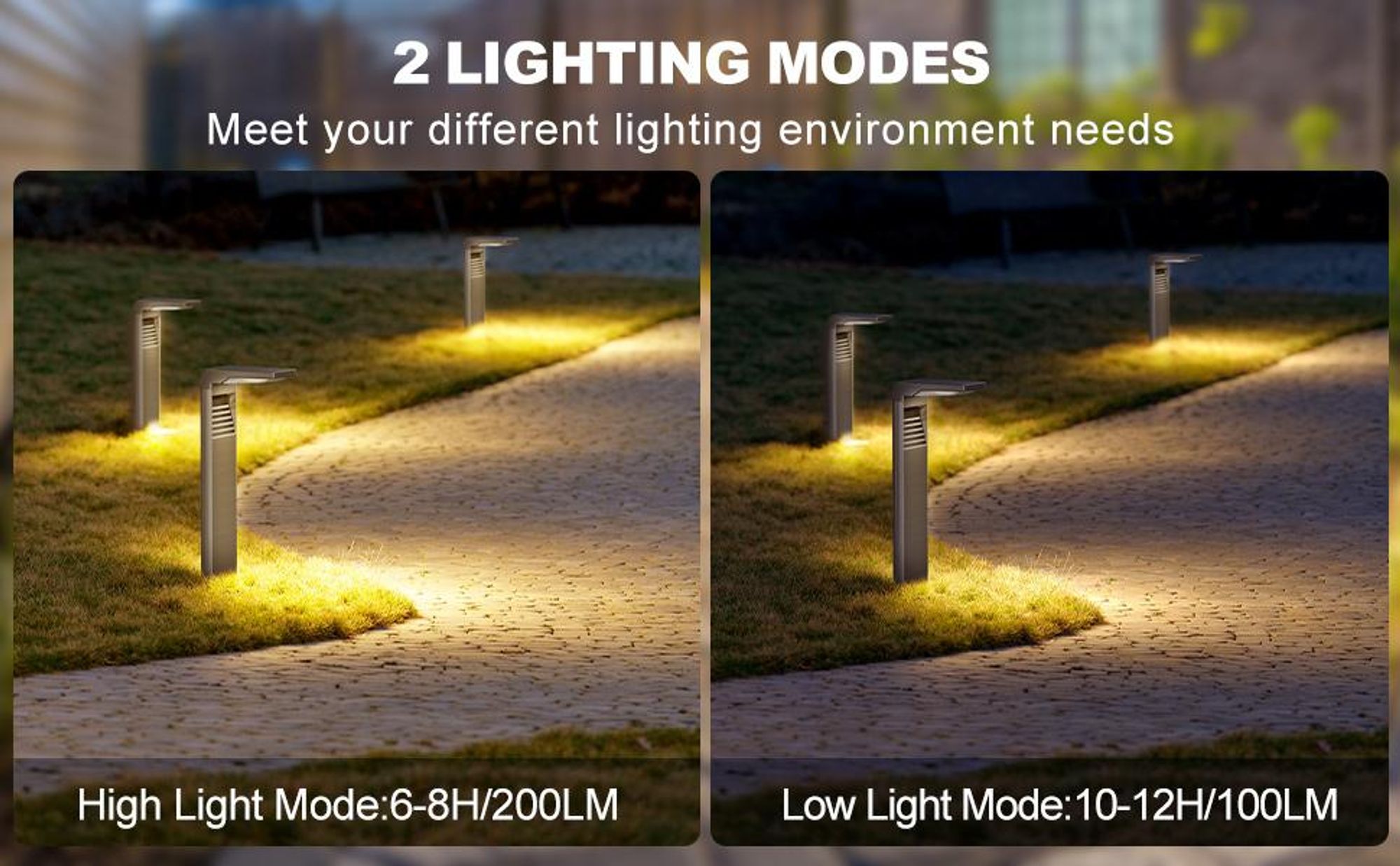 6 Stück LED Solarlampen für Außen Solarleuchten mit 2 Modi Hell, Warmweiß Solar Wegbeleuchtung IP64 Wasserdicht für Außen, Hinterhöfe, Gärten, Rasen