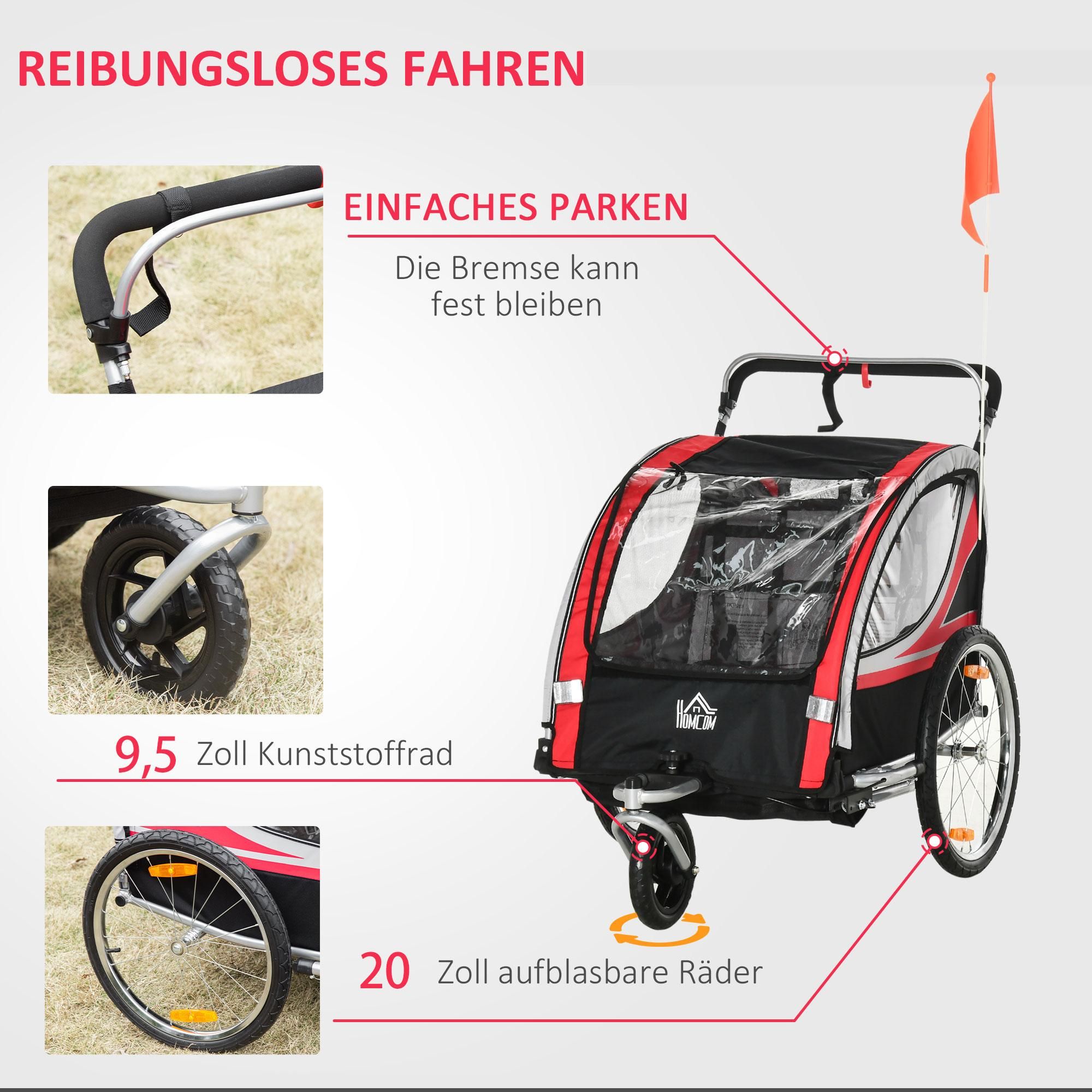 Kinderanhänger schwarz