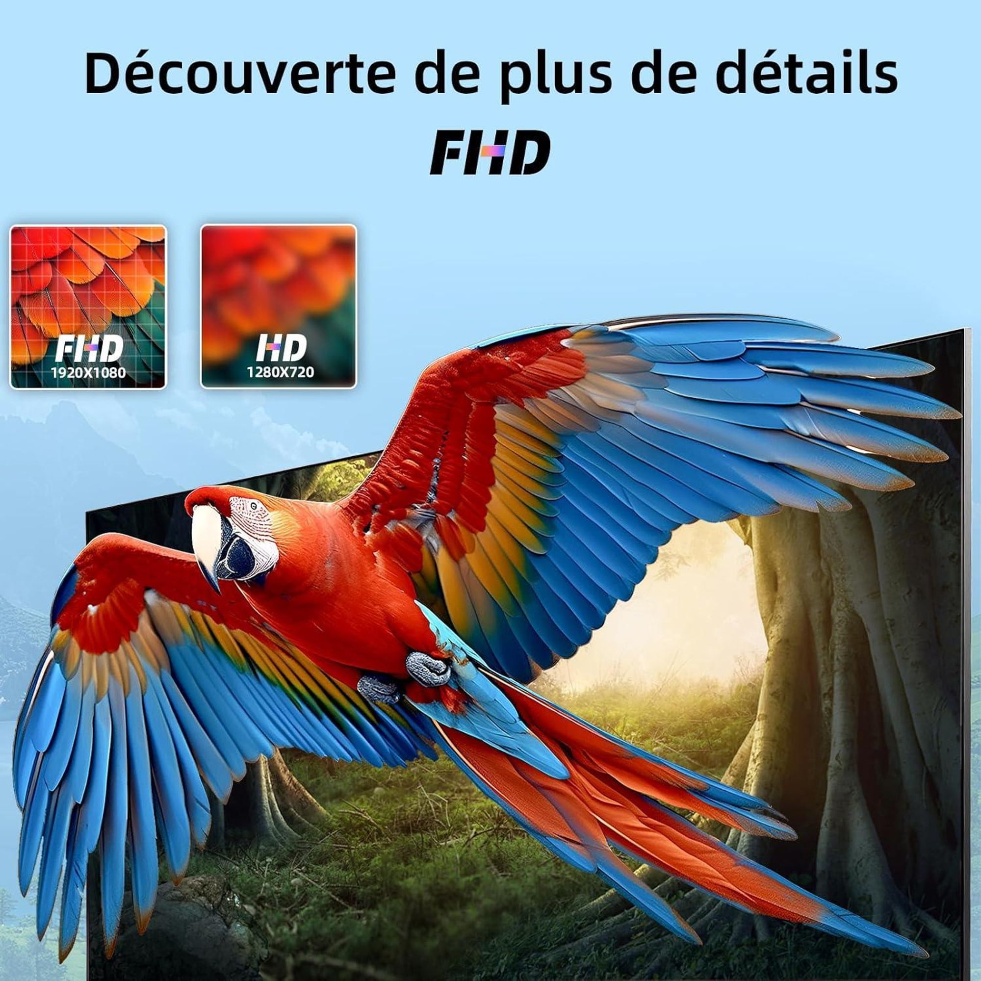 Hikers 43Z1 Téléviseur Smart TV - Écran 43 pouces Résolution FHD 1920*1080 Soutien Android Qualité Sonore Dolby Atmos - Noir