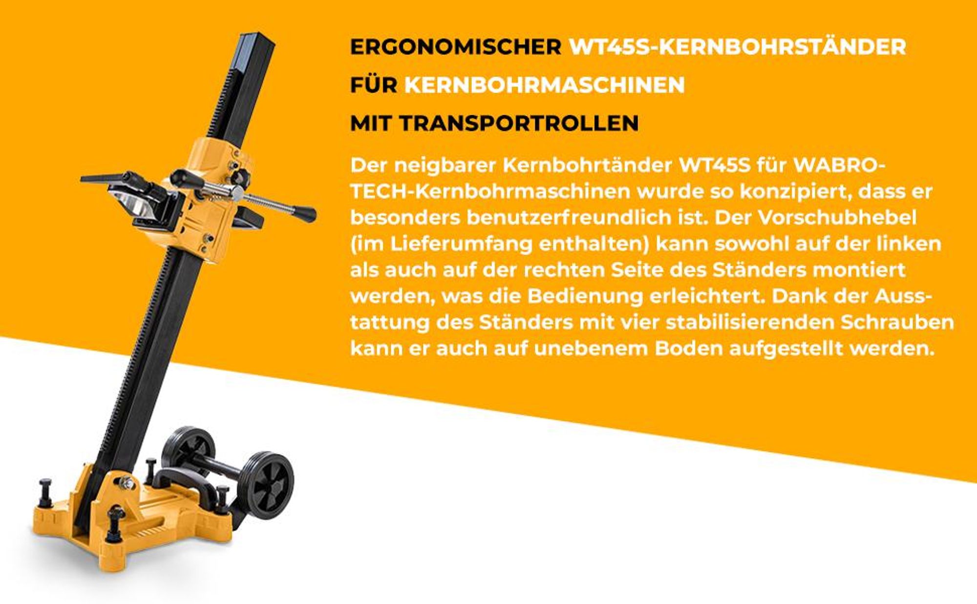 Neigbarer Ständerbohrmaschine Bohrständer Kernbohrmaschine Kernbohrer WT45S
