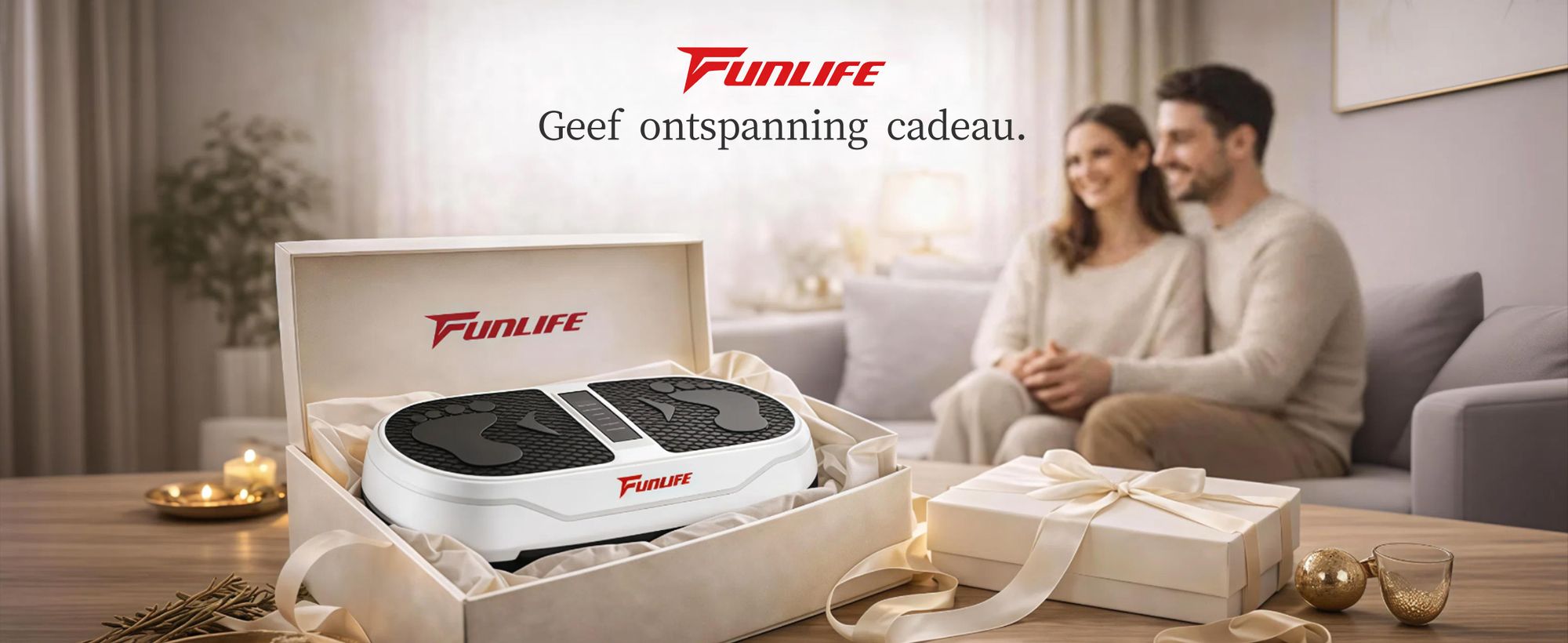 FunLife V8 Trillingsplatform – 180 intensiteitsniveaus, 5 programma's, Bluetooth-luidspreker, weerstandsbanden, geruisloos, training voor het hele lichaam, geschikt tot 120 kg