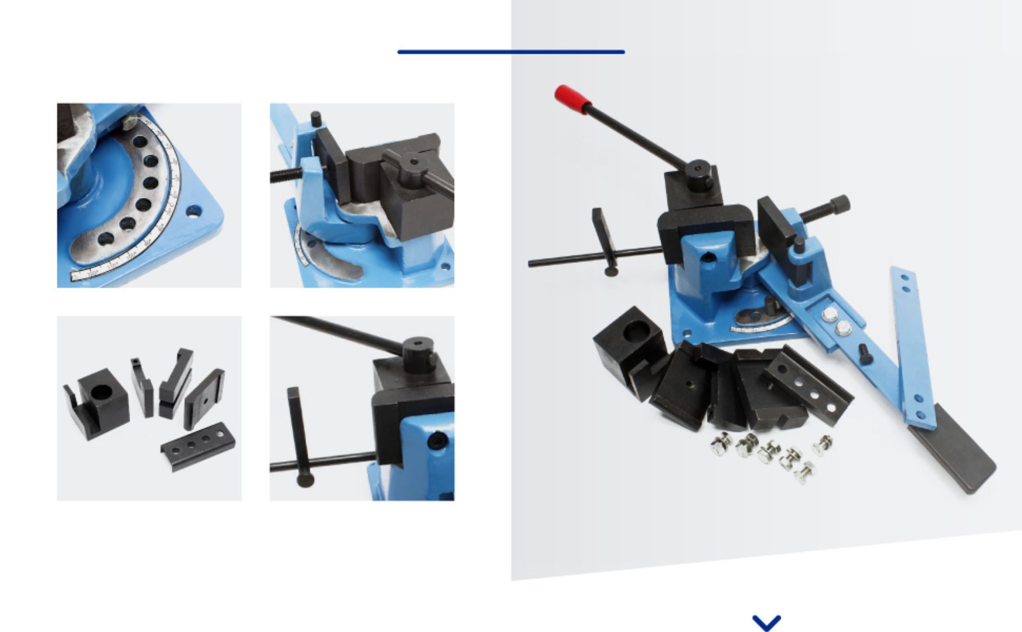 Wiltec Universal Winkelbieger bis 18 mm Stärke und 20 mm Höhe, Biegemaschine Biegegerät mit Skala und Anschlag, Winkelbiegemaschine manuell