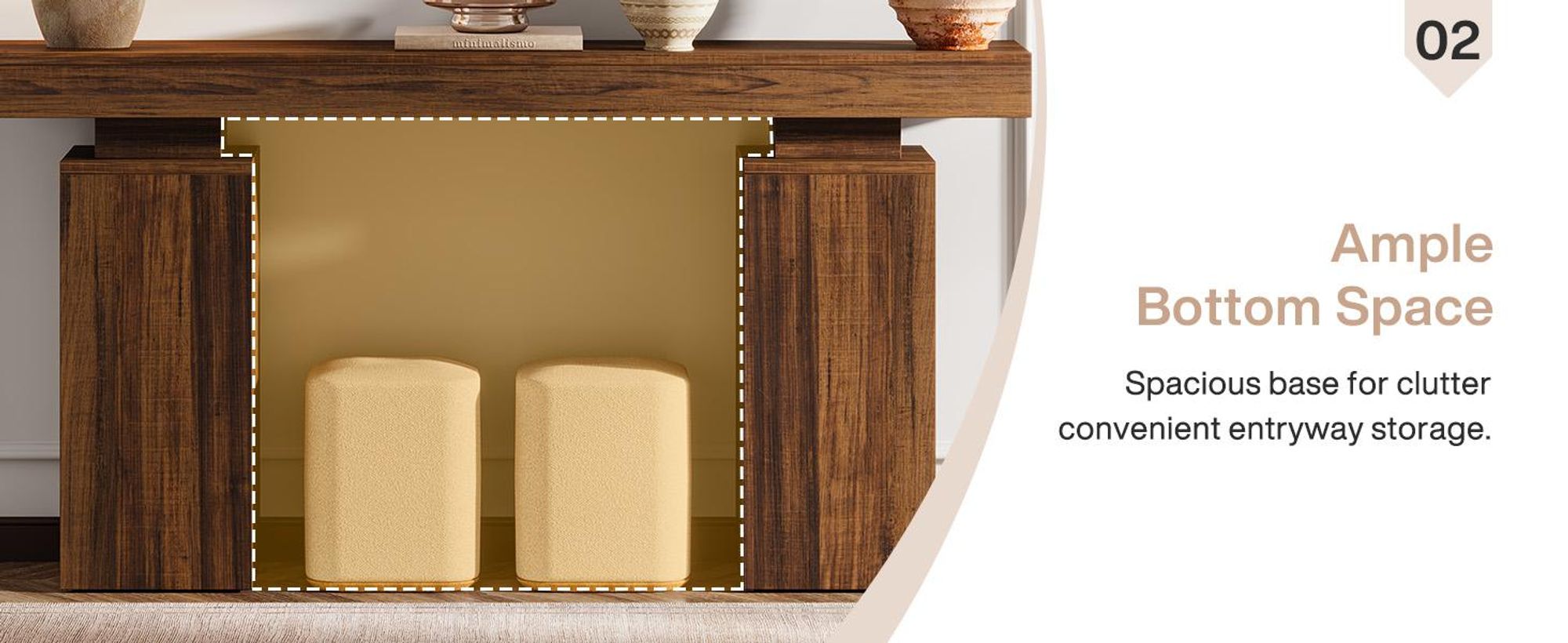 Tribesigns 160 cm Langer Konsolentisch, Bauernhaus Eingangstisch hinter der Couch, Holz Foyertisch, Eingangsstation, Moderne Flurtisch Akzent-Möbel