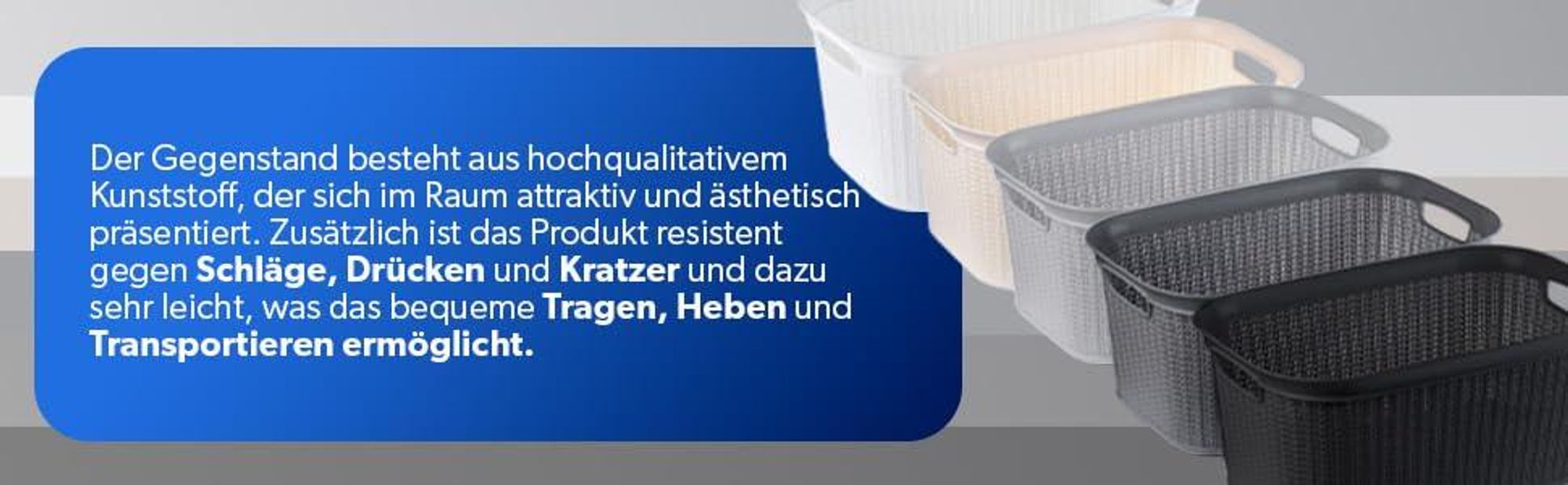 KADAX Wäschekorb "Finse", multifunktionaler Korb, 27L, Weiß