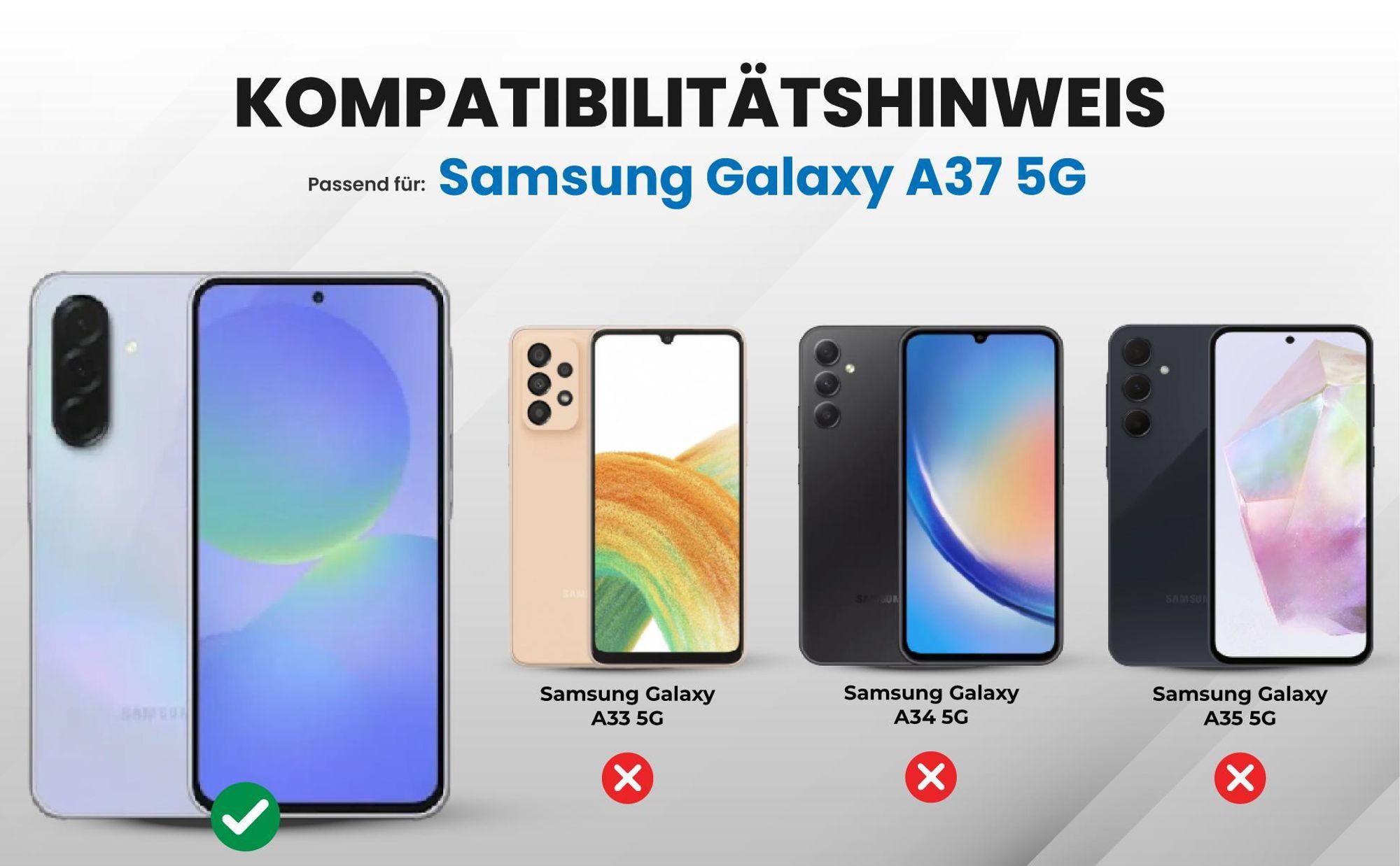 Kompatibilitätshinweise Hülle für Samsung Galaxy A37 5G