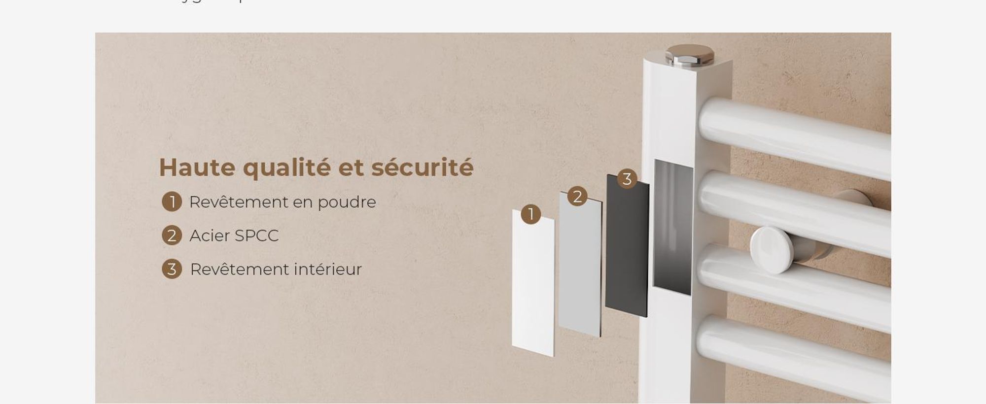 S'AFIELINA 160 x 50 cm Radiateur sèche-serviettes Radiateur sèche-serviettes Raccord central Chauffe-serviettes droit Blanc avec vanne,654 W