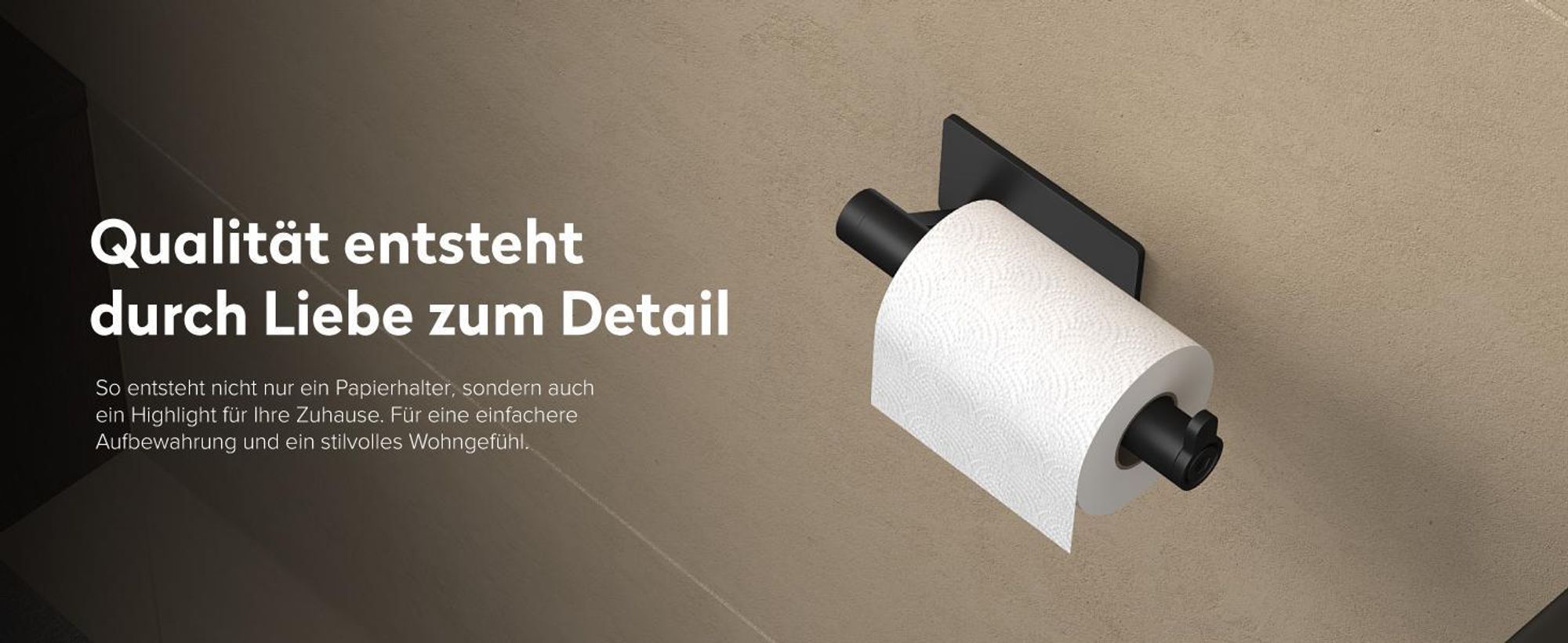 doporro Toilettenpapierhalter selbstklebend, Klopapierhalter aus Edelstahl ohne Bohren, Klorollenhalter für Badezimmer, Matt schwarz Lino-02