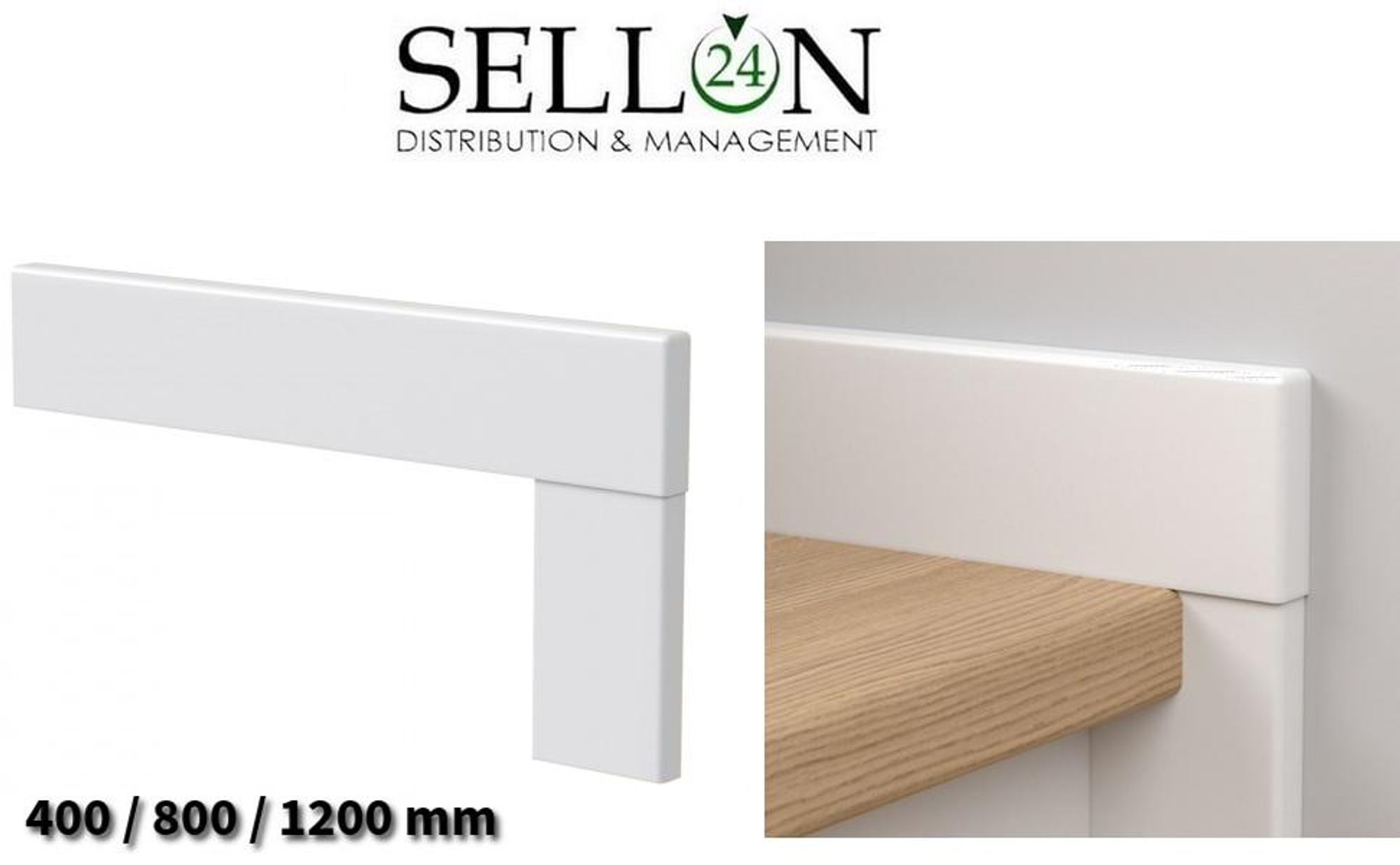 Sellon24® Treppenleiste Weiß Treppenprofil 90 Grad Abdeckleiste Sockelleiste Wand Holzprofil MDF 15x60 mm weiss Treppen - SET 800 mm