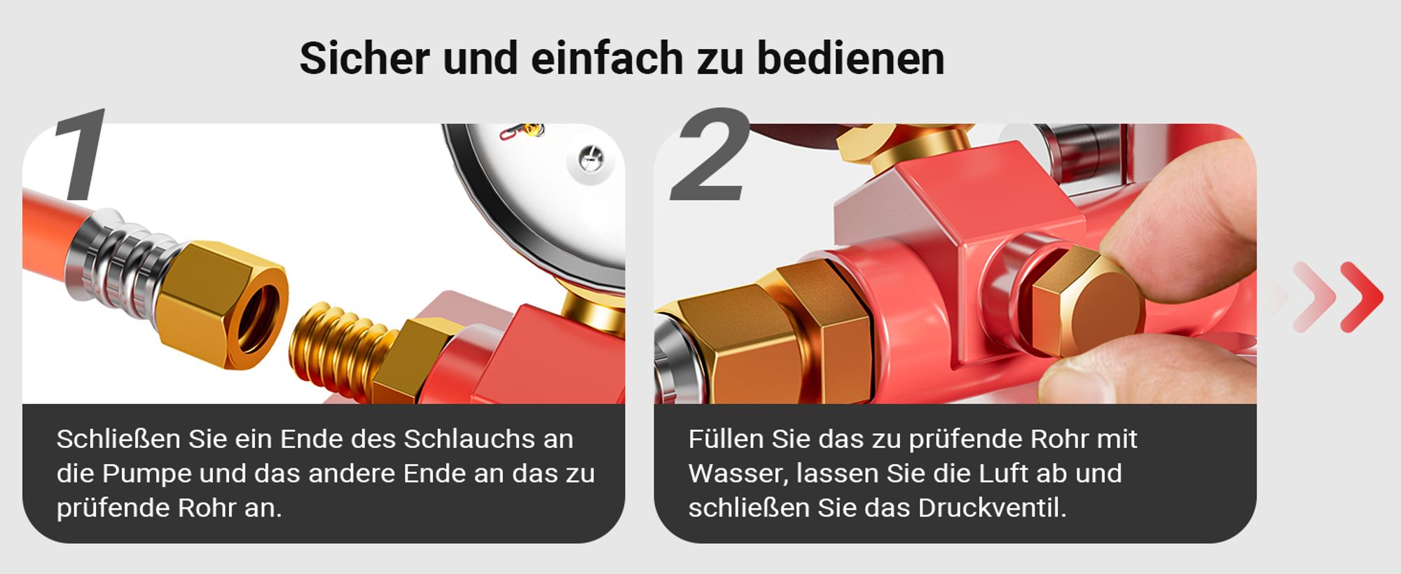 Wiltec Befüllpumpe und Prüfpumpe mit 5 l Füllmenge, Abdrückpumpe für Heizung und Solar, Druckprüfpumpe mit 25 bar Prüfdruck