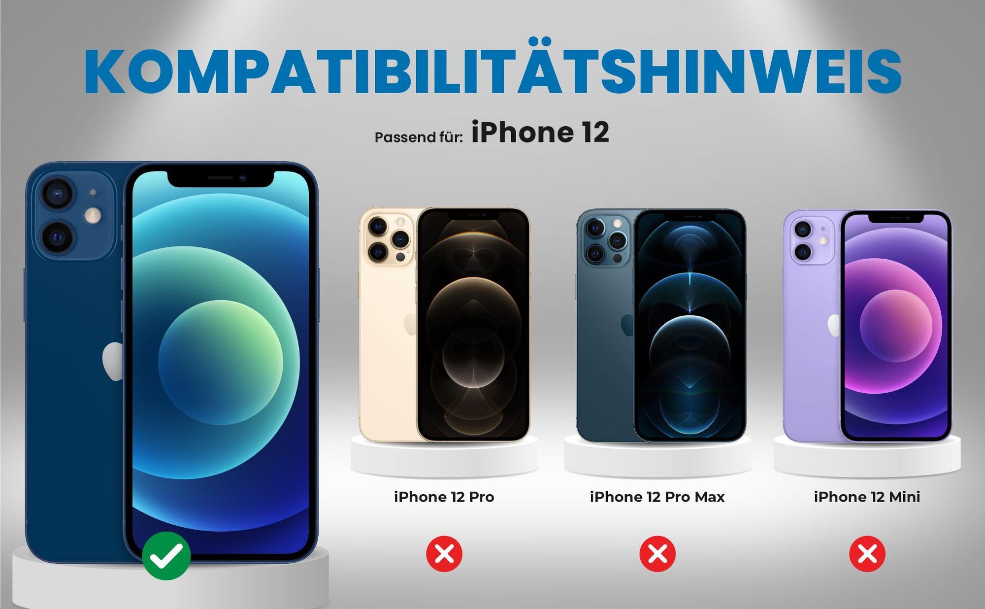Kompatibilitätshinweise Hülle für Apple iPhone 12