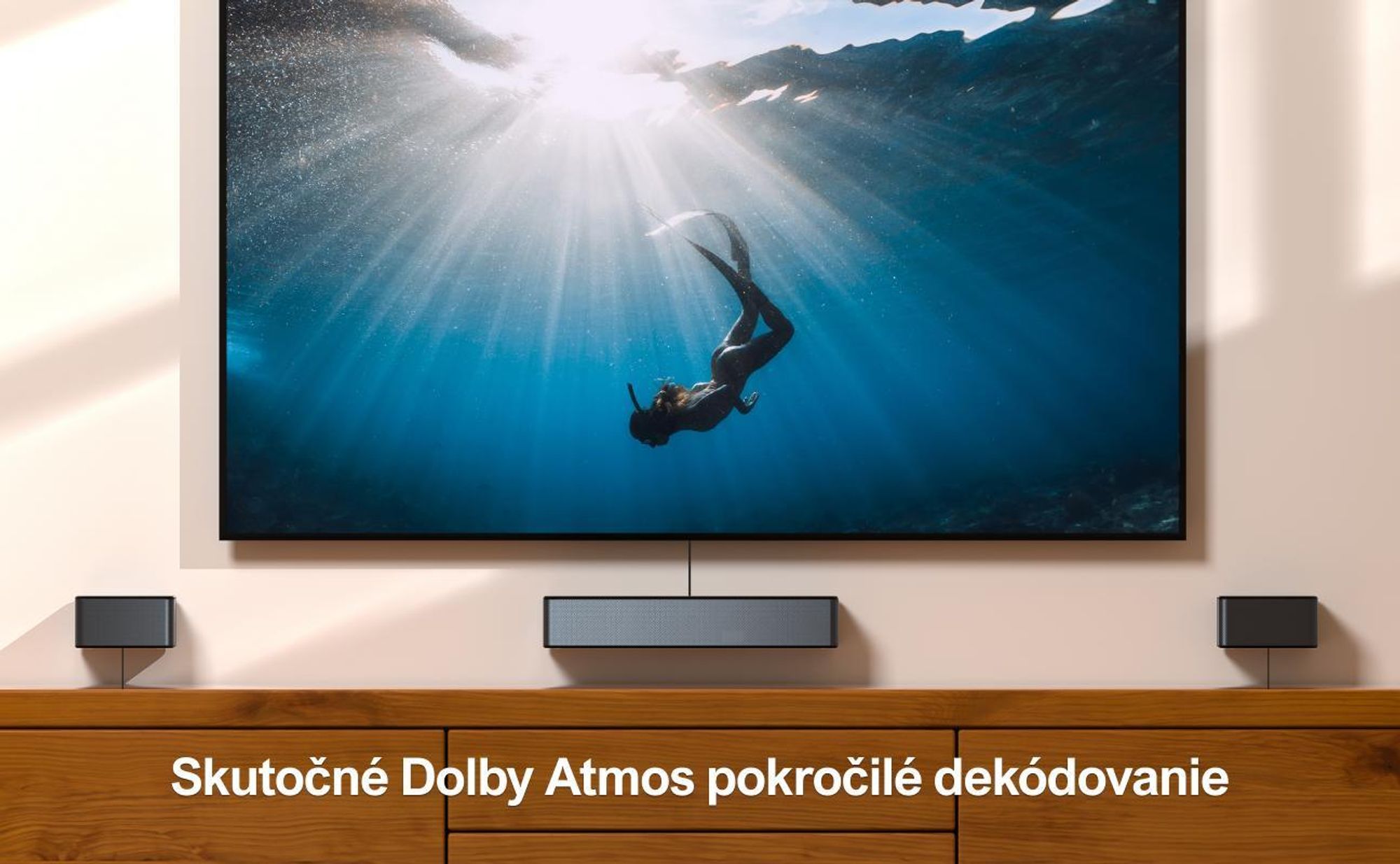 ULTIMEA 5.1 Dolby Atmos Soundbar, 3D priestorový zvukový systém Soundbar pre TV prijímače, TV reproduktory pre domáce kino s nastaviteľnými basmi