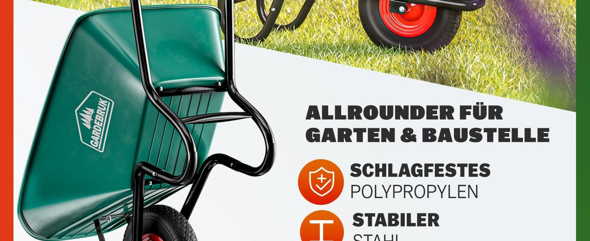GARDEBRUK® Schubkarre 100L 250kg