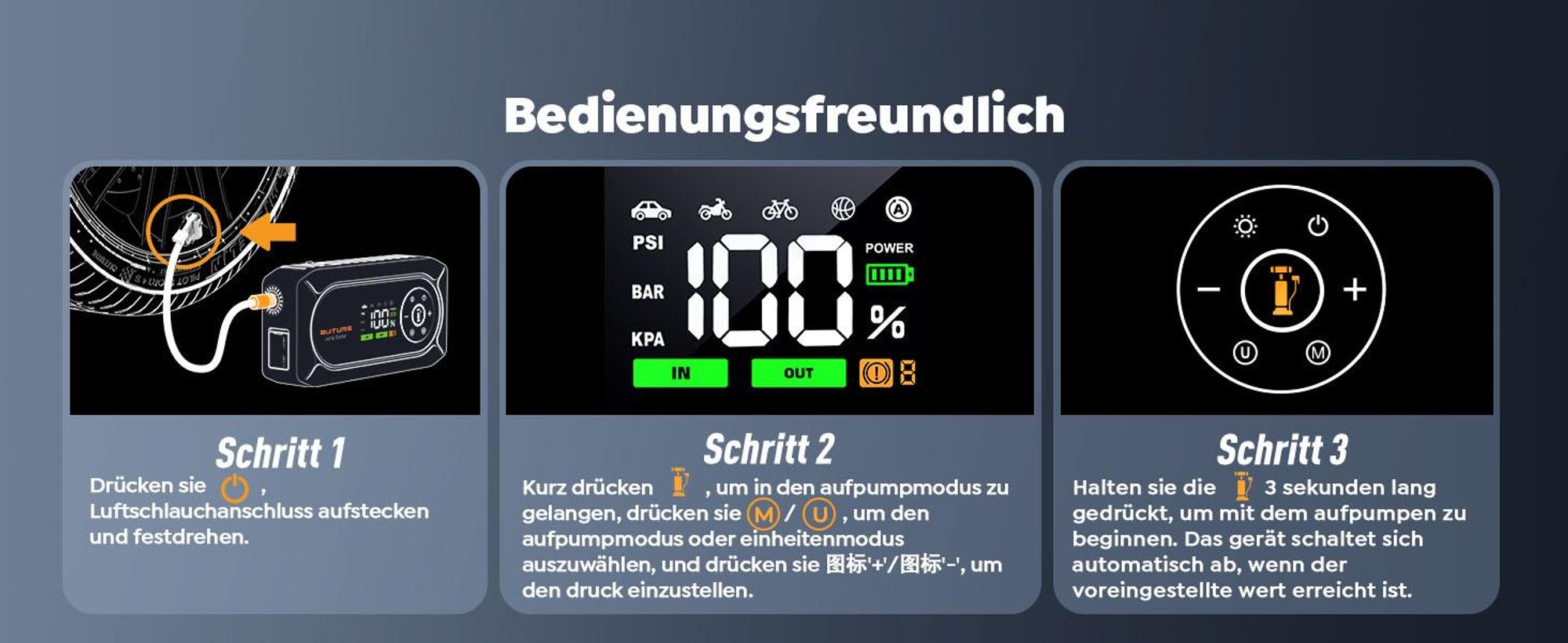 Buture Starthilfe Powerbank, 5000A Spitzenstrom, 16800mAh Auto Starthilfe mit LCD-Display(Für alle Benzinmotor oder 10,0L Dieselmotoren)BC02
