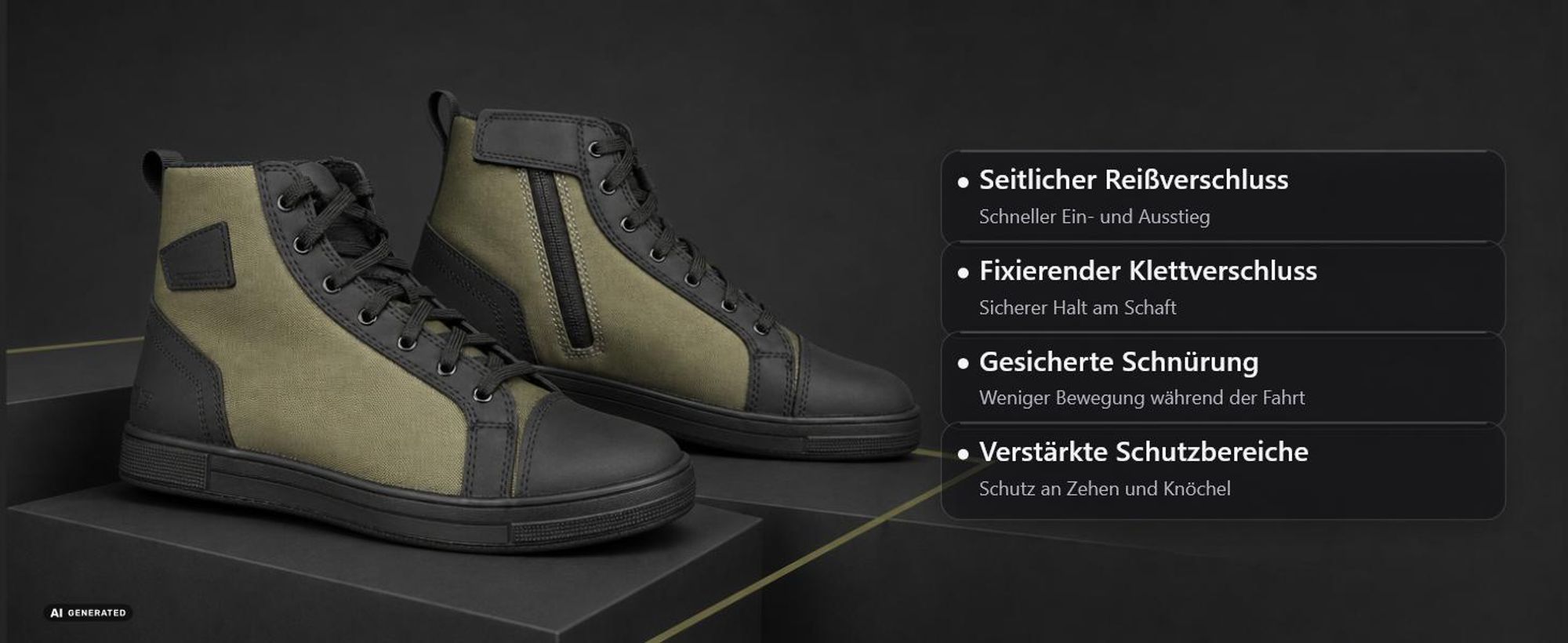 Bogotto Avanth Motorrad Schuhe, schwarz/grün, 43