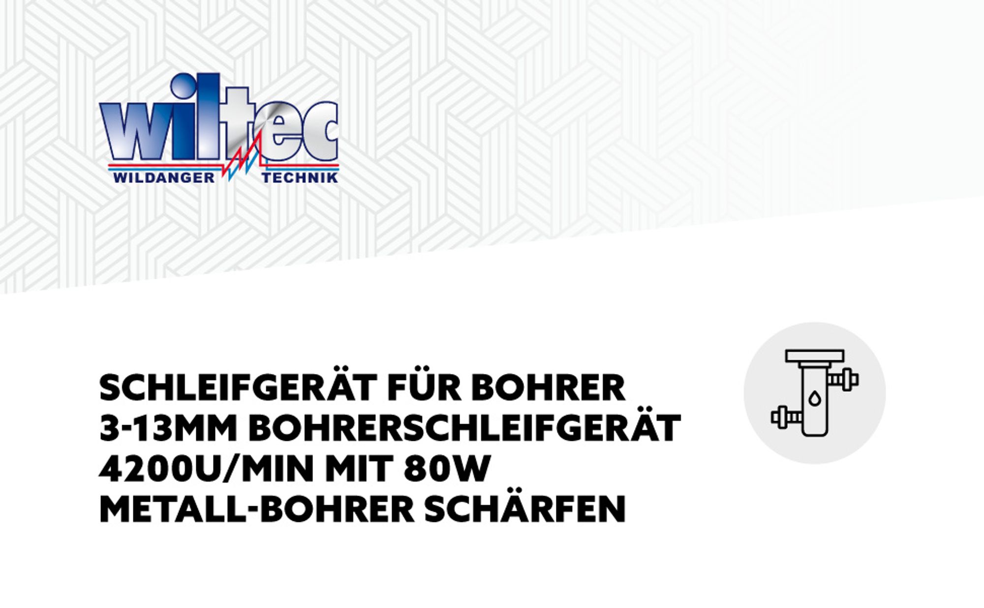 Schleifgerät für Bohrer 3-13 mm Bohrerschleifgerät 4200U/min mit 80W Metall-Bohrer schärfen