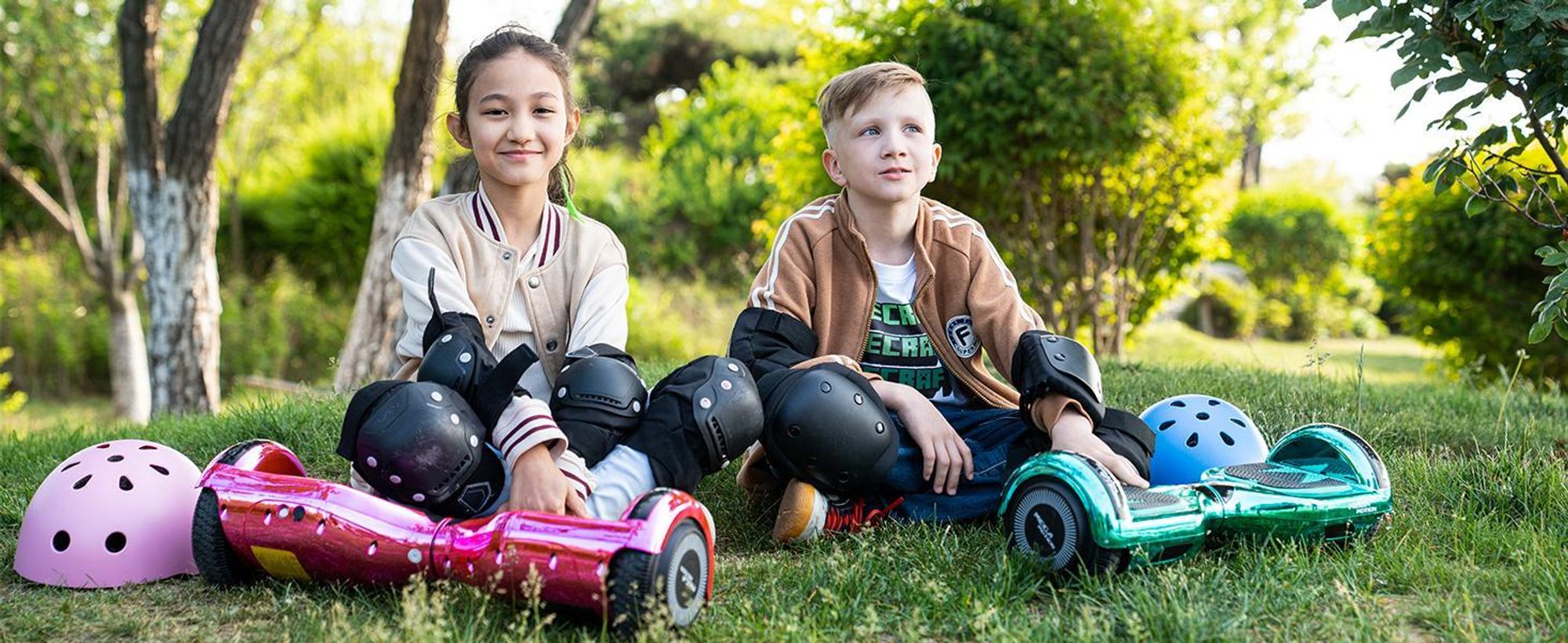 MEGA MOTION 6.5 Hoverboard mit sitz hoverkart GO-Kart für Kinder mit LED Leuchten & Bluetooth Musik Skateboard