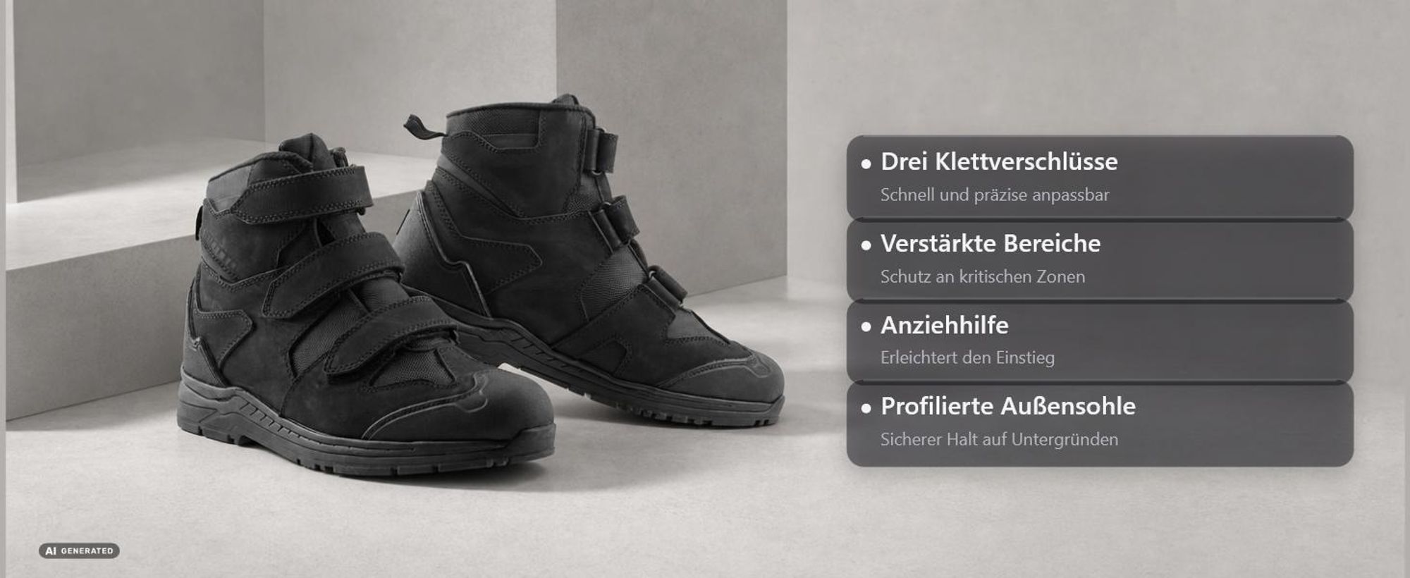 Bogotto Seskel Motorrad Stiefel, schwarz, 41