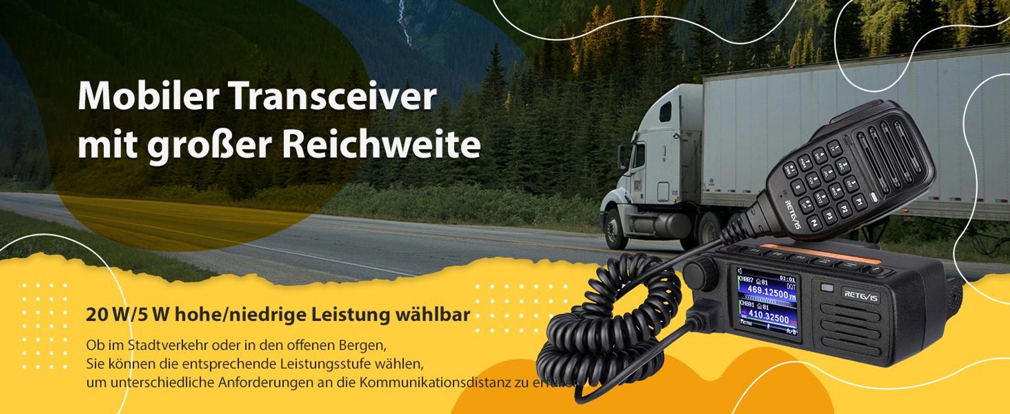 Retevis RT73 DMR Ham Radio, GPS/APRS, Dualband, Amateurfunkgerät Transceiver mit Großer Reichweite, 4000 Kanäle, 200.000 Kontakte, für Flottenlogistik