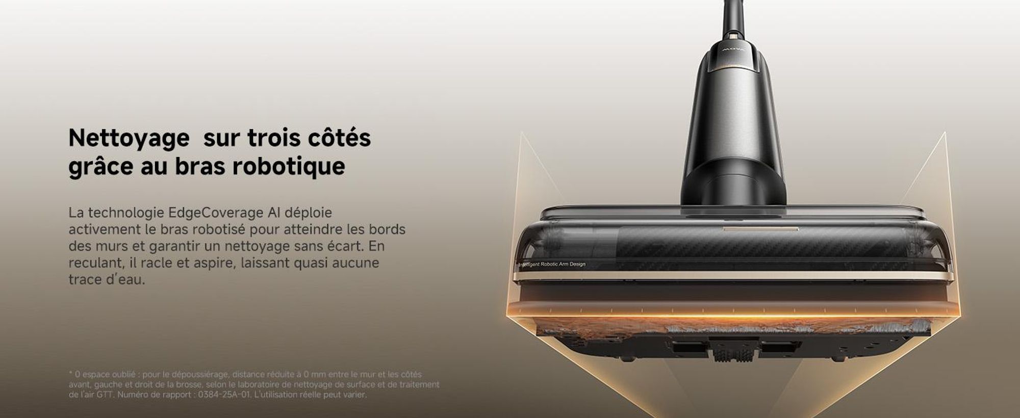 MOVA M50 Ultra Aspirateur eau et poussière, 22 000 Pa, EdgeCoverage™ IA, manche pliable, brosses 100 °C séchage rapide