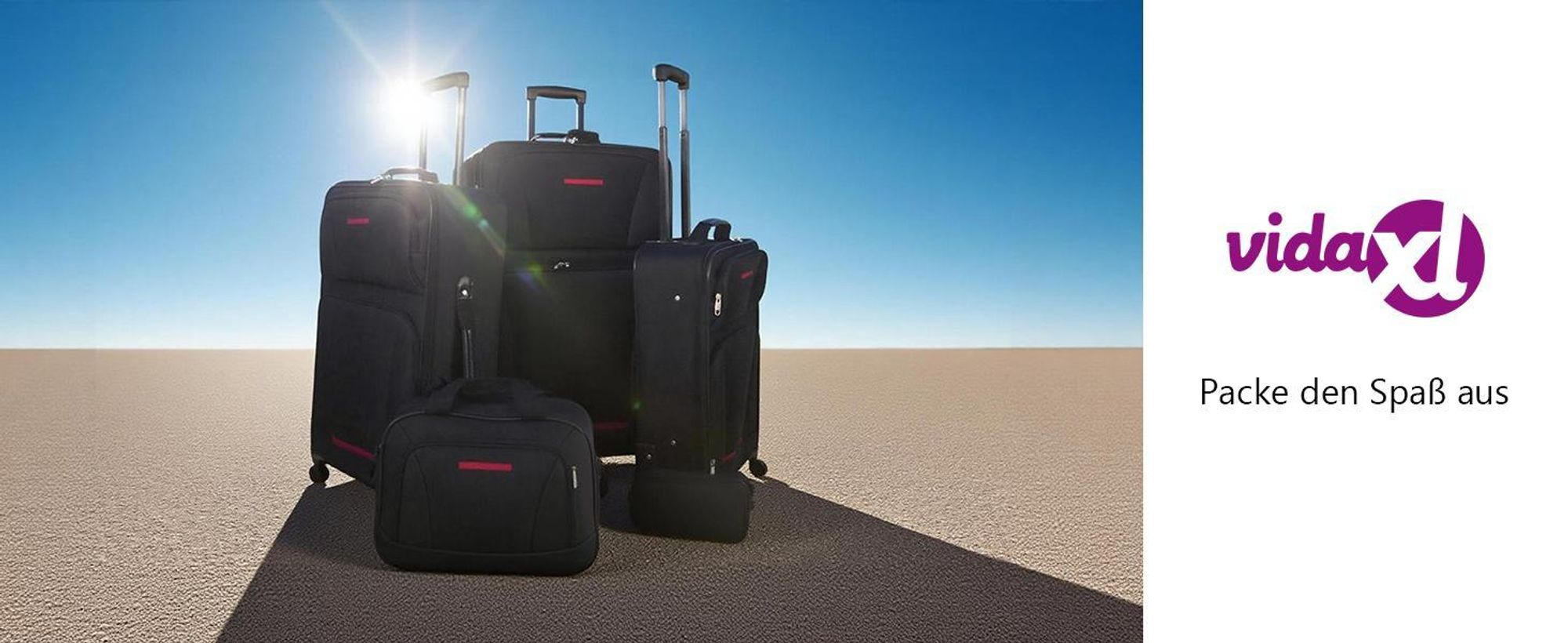 vidaXL Reiseset Kofferset 5-teilig Schwarz