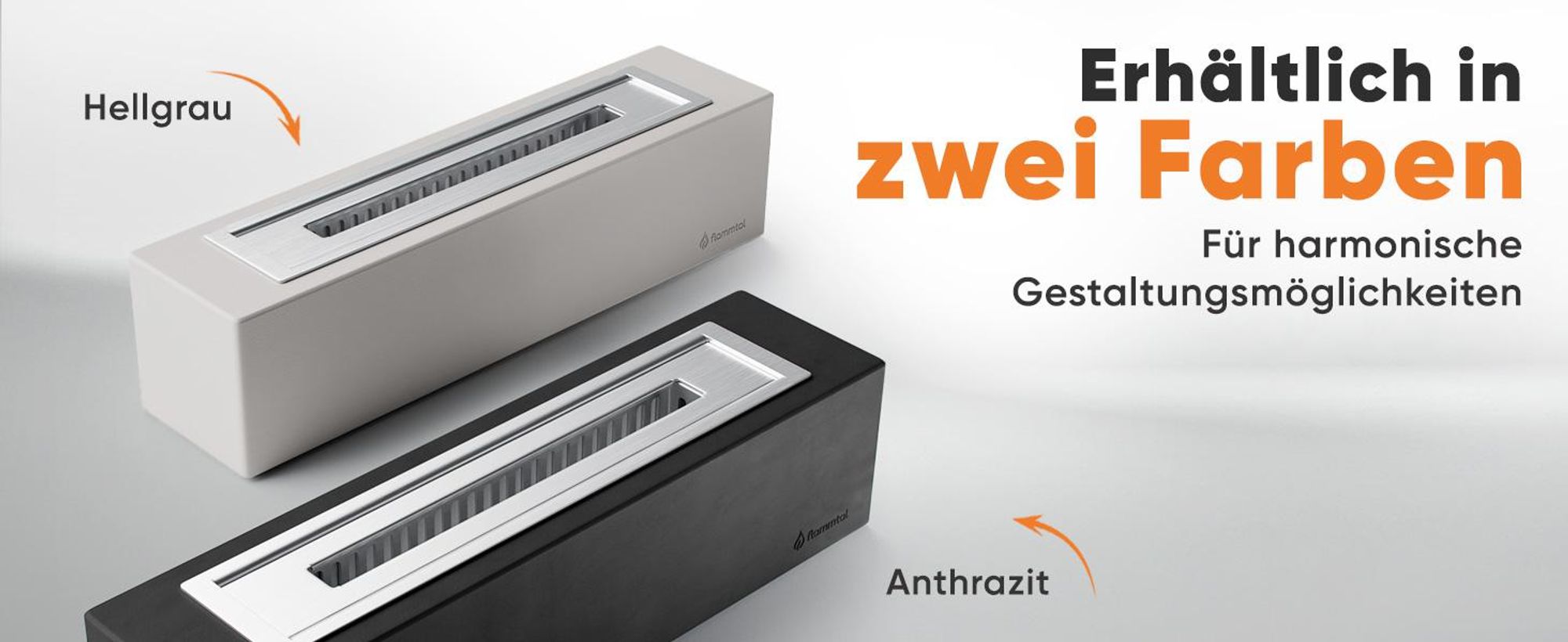Flammtal Outdoor Bioethanol Tischfeuer XXL aus Beton, Hochwertiger Tischkamin mit verstellbarer Flamme – Tischkamin für Balkon, Terrasse & Garten