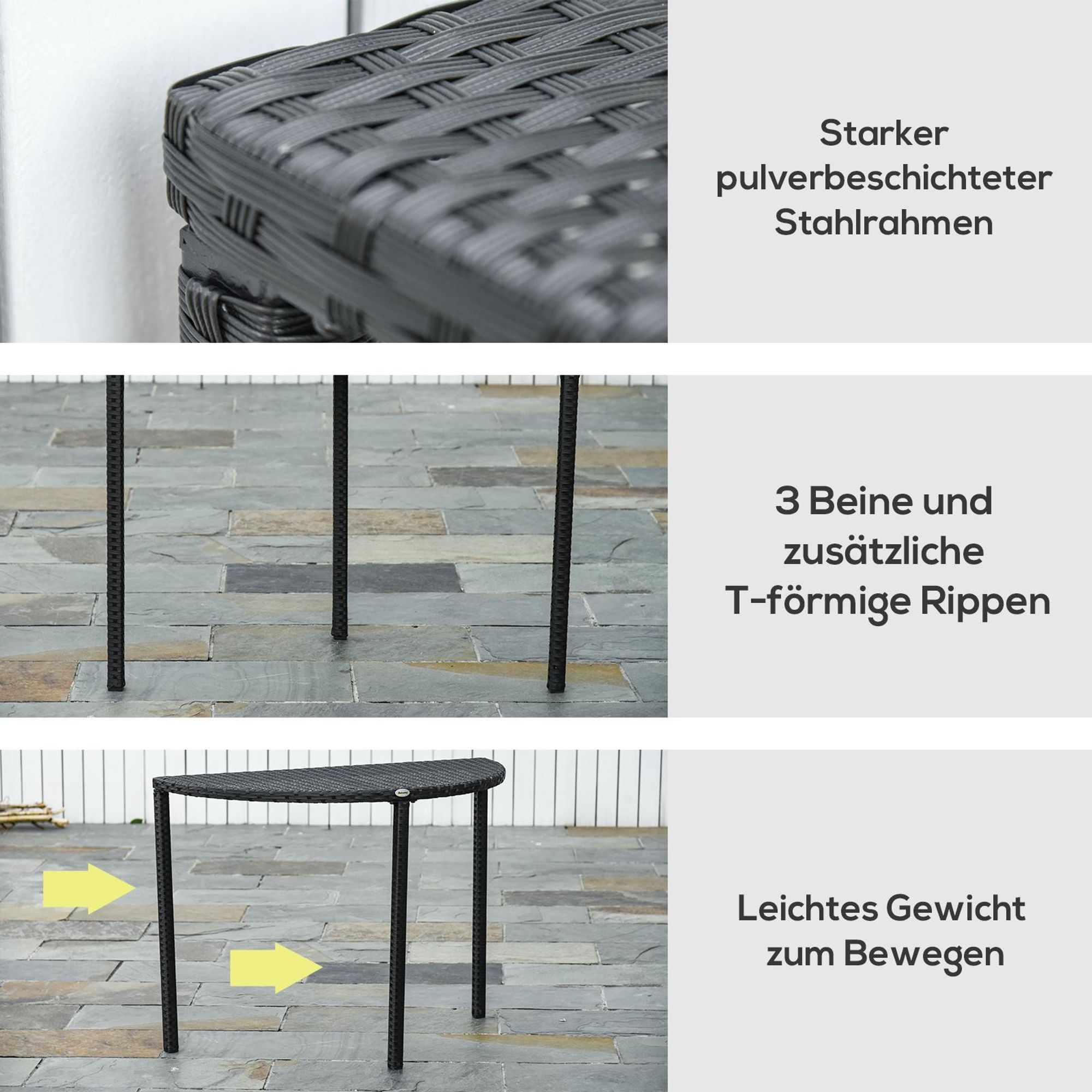 schwarz Gartenmöbel