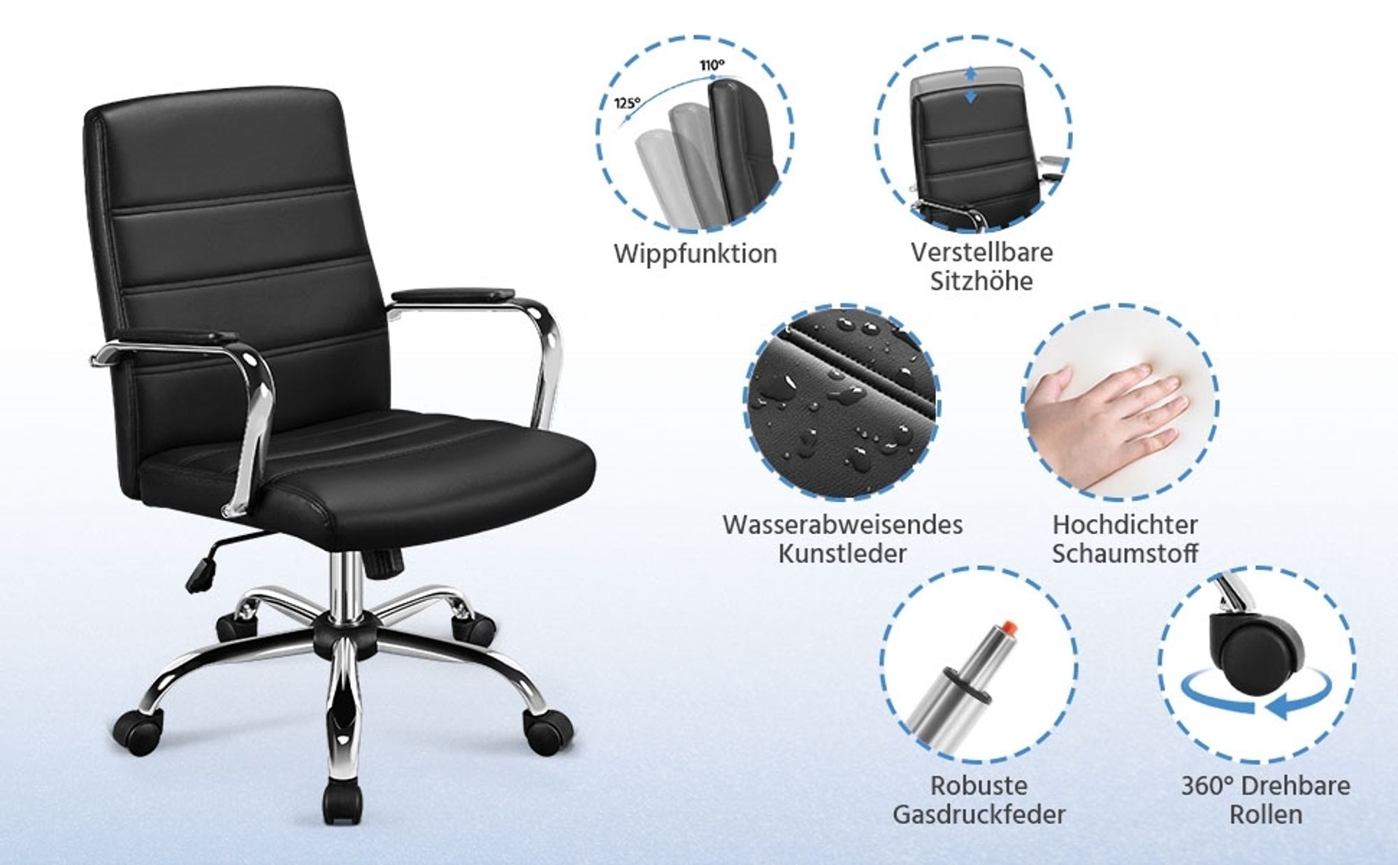 Stabiler Drehstuhl