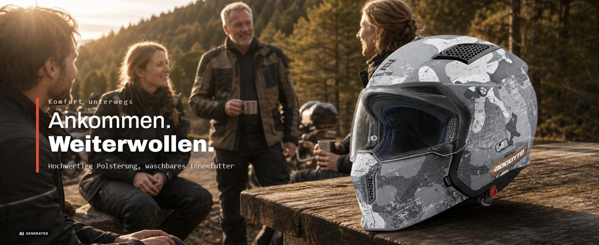 Bogotto Radic Camo 22.06 Helm, grün matt, XL (61/62)