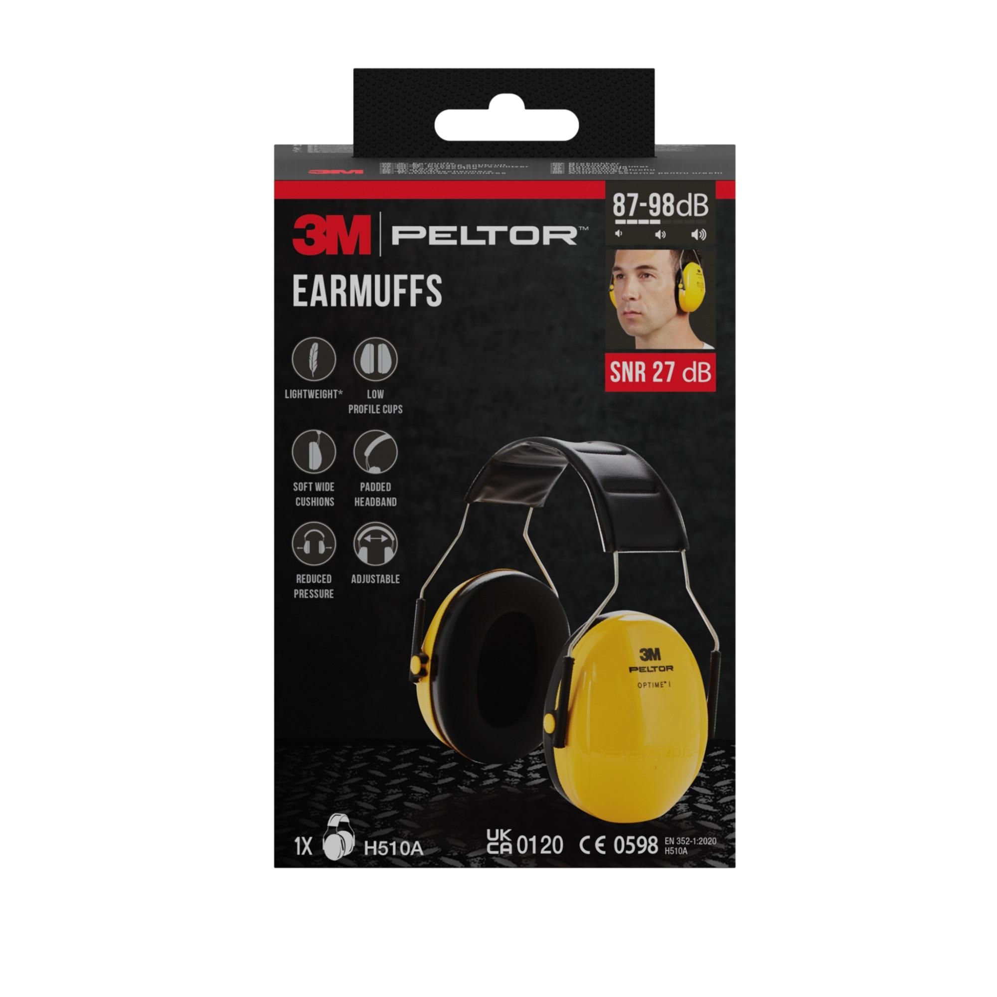 3M™ PELTOR™ Optime™ Kapselgehörschutz - SNR-Wert 27 dB - Anti-Lärm-Kopfhörer - Gelb