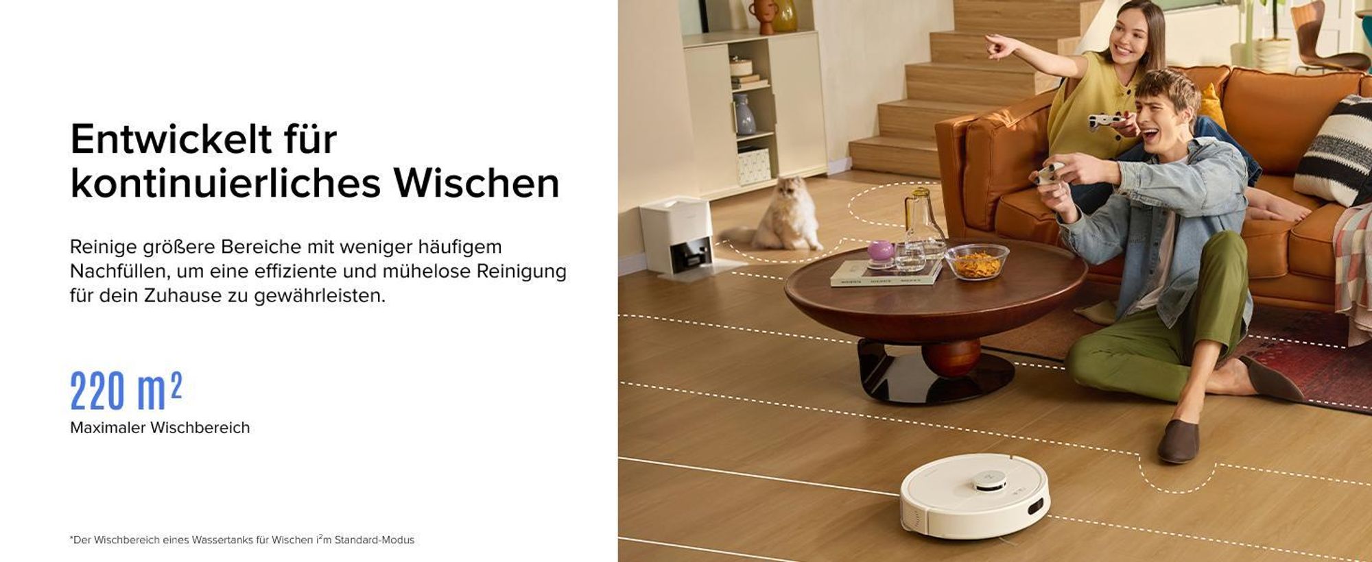 Roborock Q7 BF+ Staubsauger Roboter 8000 Pa(Upgrade von Q7 max+/Q5 Pro+/Q5 Max), Dual Anti-Tangle-System, PreciSense® LiDAR-Navigation, Weiß