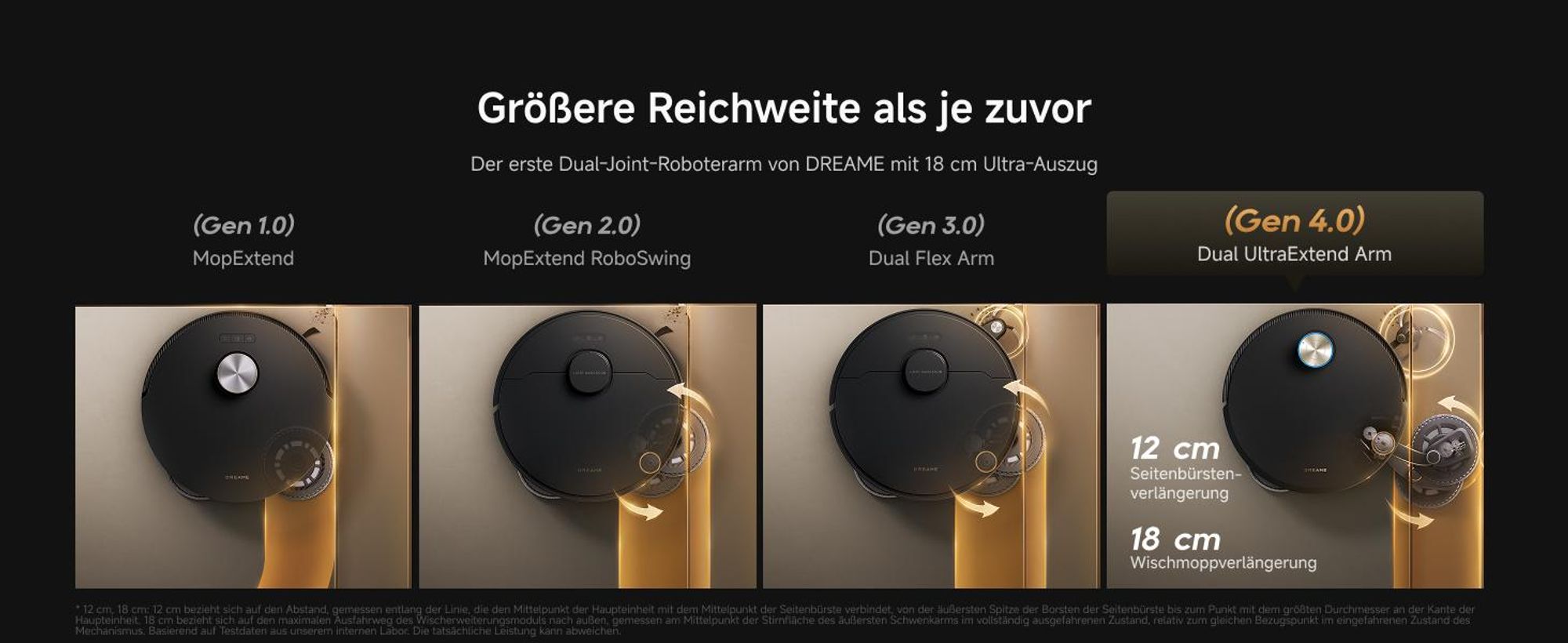 Dreame X60 Pro Ultra Complete Staubsauger Roboter mit Wischfunktion,42kPa Saugkraft,Doppelter UltraExtend-Arm,Zwei KI-Kameras,Selbstreinigung,Grau