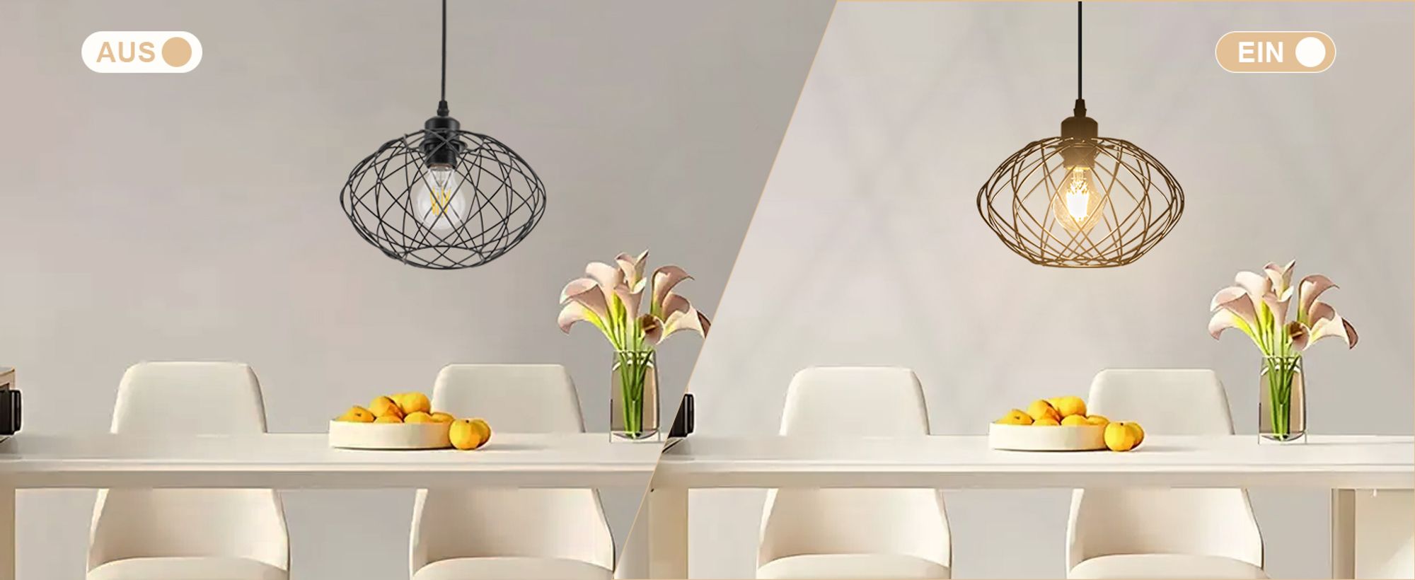 ZMH Hängelampe Industrial Schwarz Pendelleuchte Metall Vintage E27 Esszimmer Lampe Küche Hängend Wohnzimmer Flur Ohne Leuchtmittel