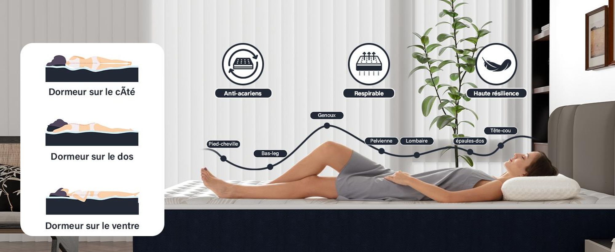 DEWINNER Matratze 180 x 200 cm, Schaumstoff 28 cm und Memory-Schaum-Matratze, perfekte Unterstützung mit hoher Resil, atmungsaktiv, 7 Zonen