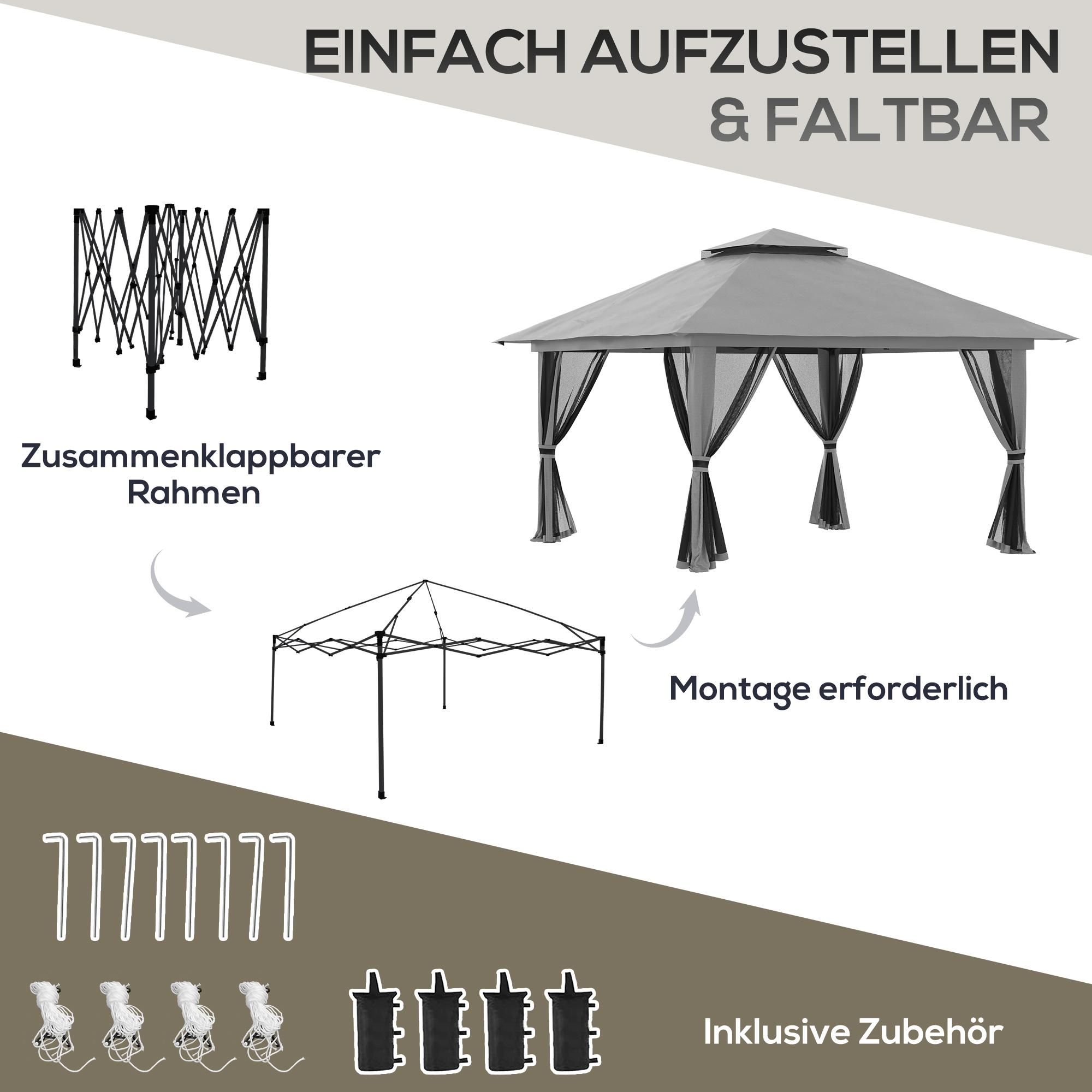 Partyzelt Seitenwänden Tragetasche