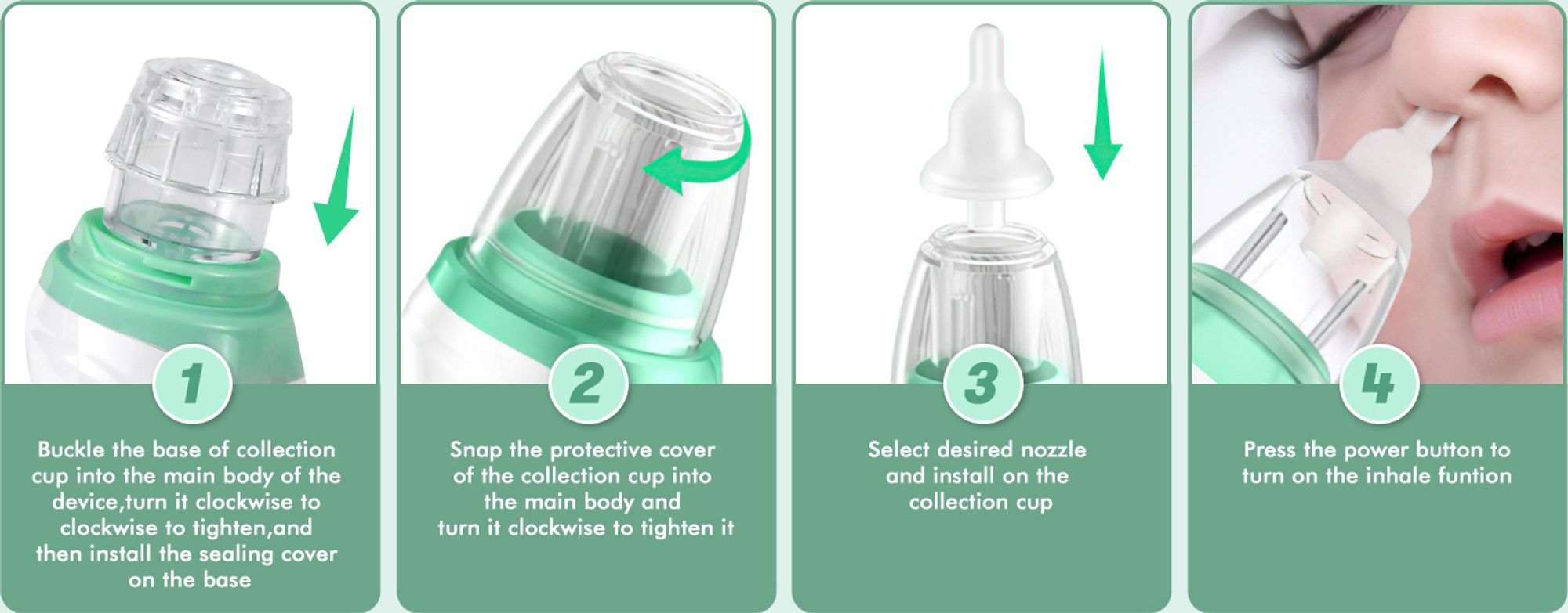 Elektrischer Nasensauger Für Babys - Wiederaufladbar Mit 3 Saugstärken & Musik