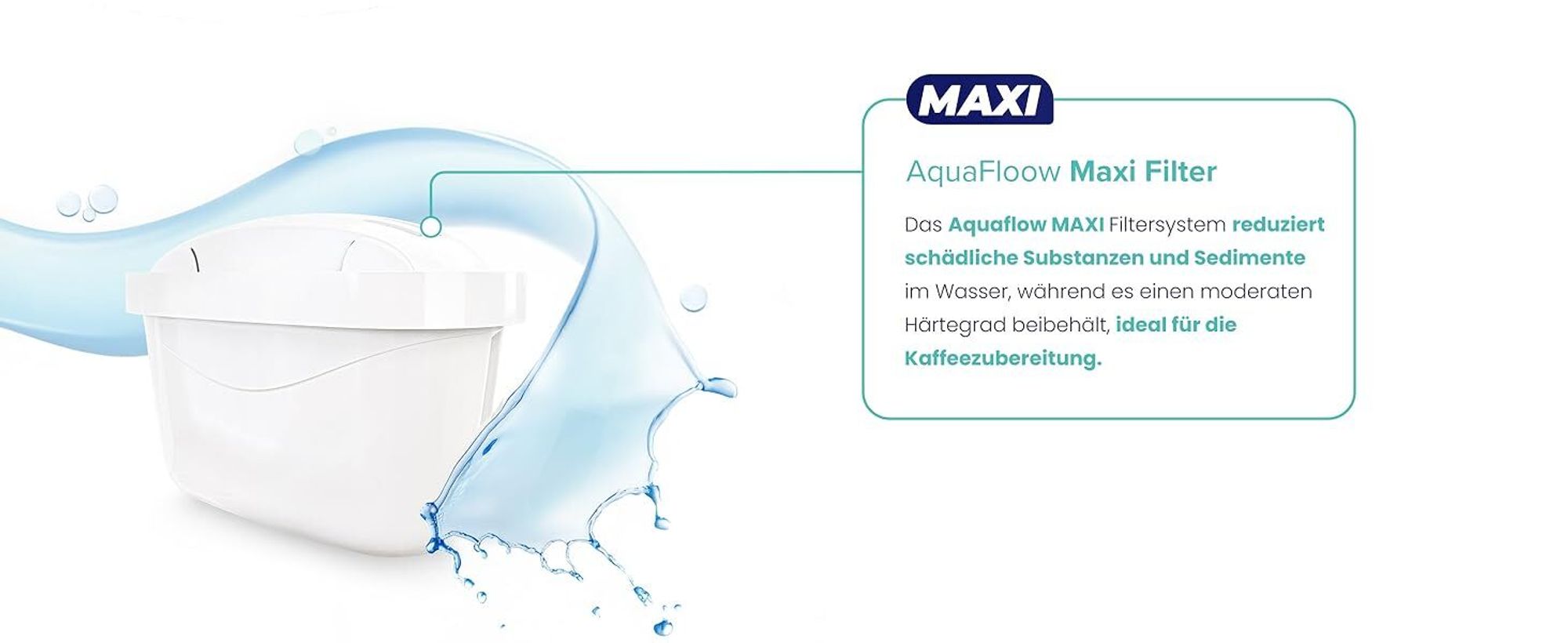 AquaFloow HydroFeeder 9,5l Wasserspender – All-in-10-Filter für AquaFloow Maxi Filter mit 10 Filterpatronen