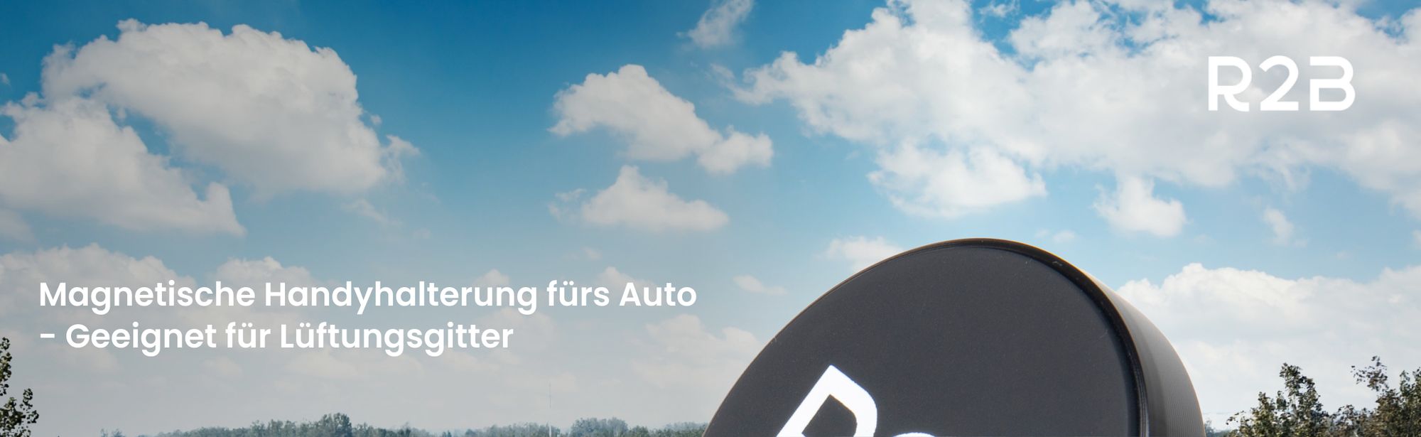 R2B Handy Halterung Auto Magnet - auto Handyhalterung, Universal handyhalterung auto runde lftung, magnetische Handyhalterung auto mit starke Magnetplatte, 360-Grad-Drehfunktion, Car Phone Holder