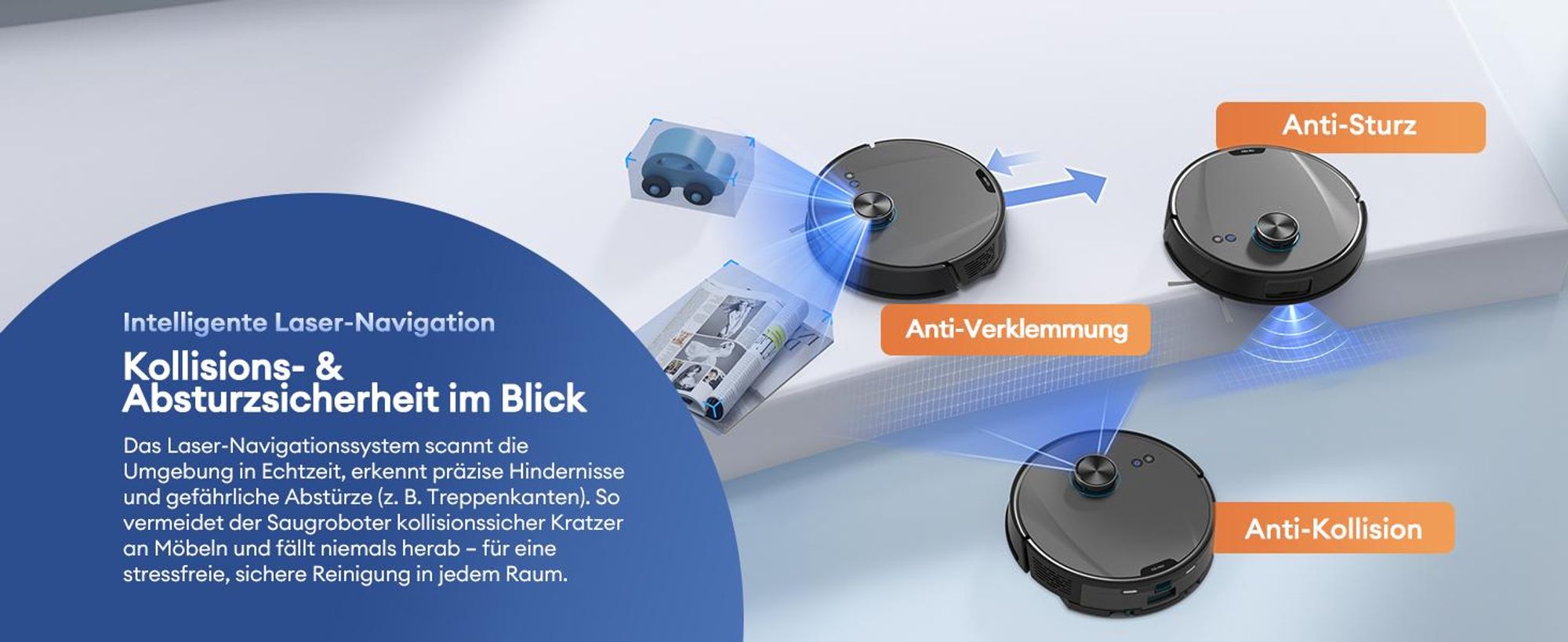 Saugroboter, staubsauger roboter, Saugroboter mit wischfunktion, Saugroboter mit Absaugstation,