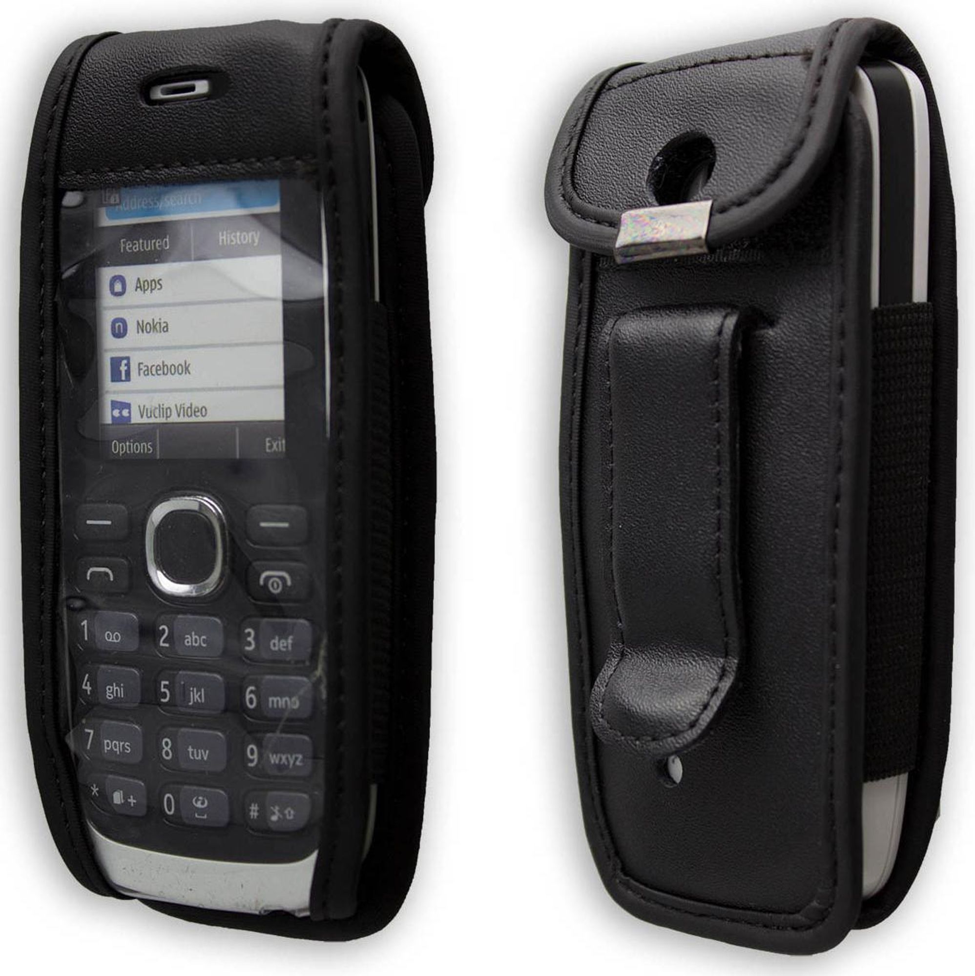 caseroxx Ledertasche mit Gürtelclip kompatibel mit Nokia 113 aus Echtleder, Tasche mit Gürtelclip und Sichtfenster Bild 4