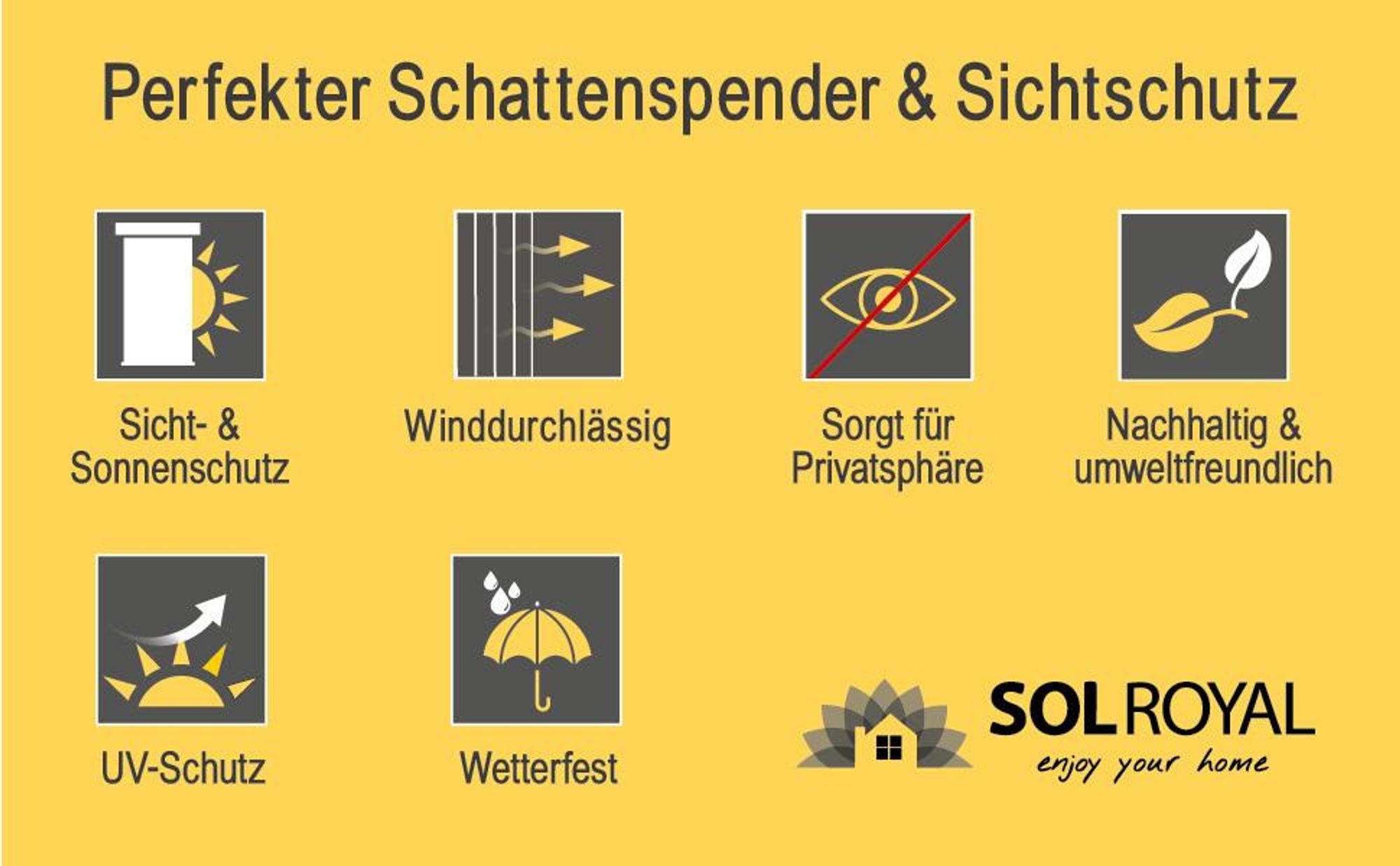 Sol Royal Bambus Sichtschutz SolVision B89, 140x600cm