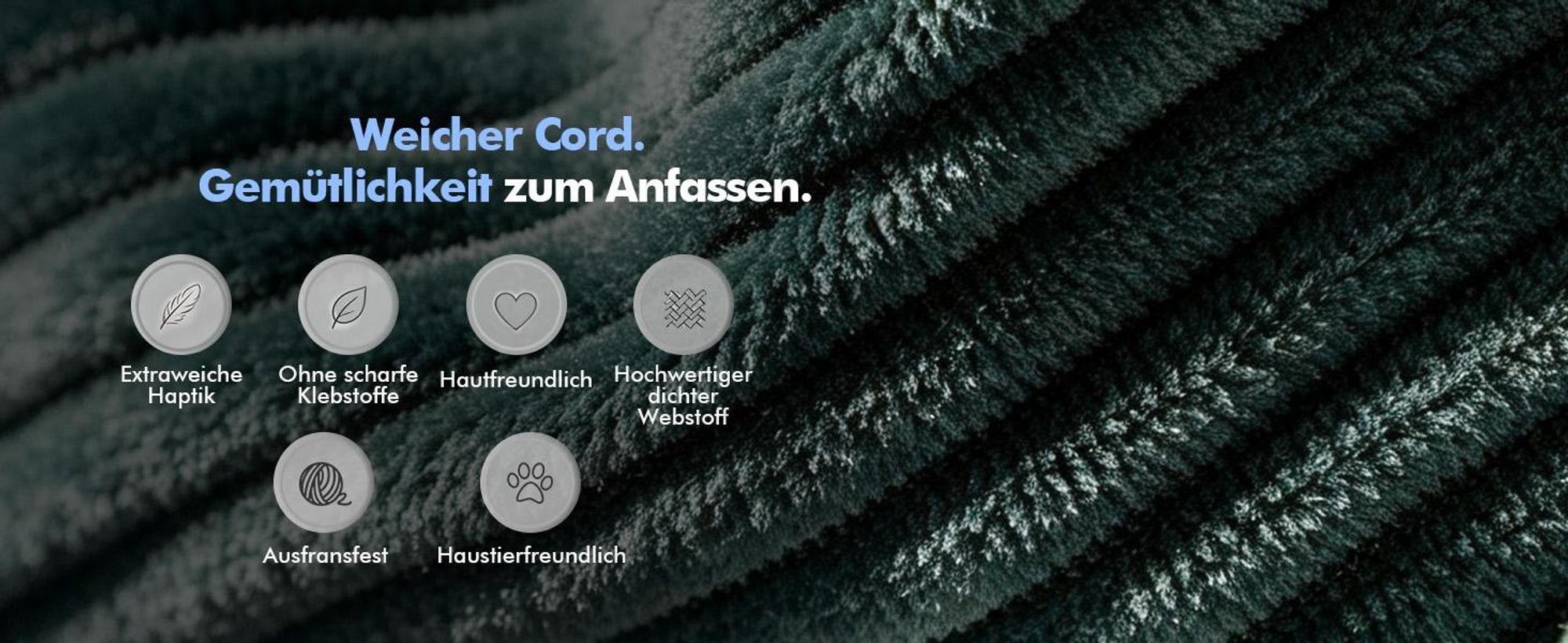 COMHOMA Ecksofa mit Schlaffunktion, 228cm Corduroy Modulares Boneless Couch mit Chaiselongue & Rücken-Metallgestell, L-Form Schlafsofa mit offenem